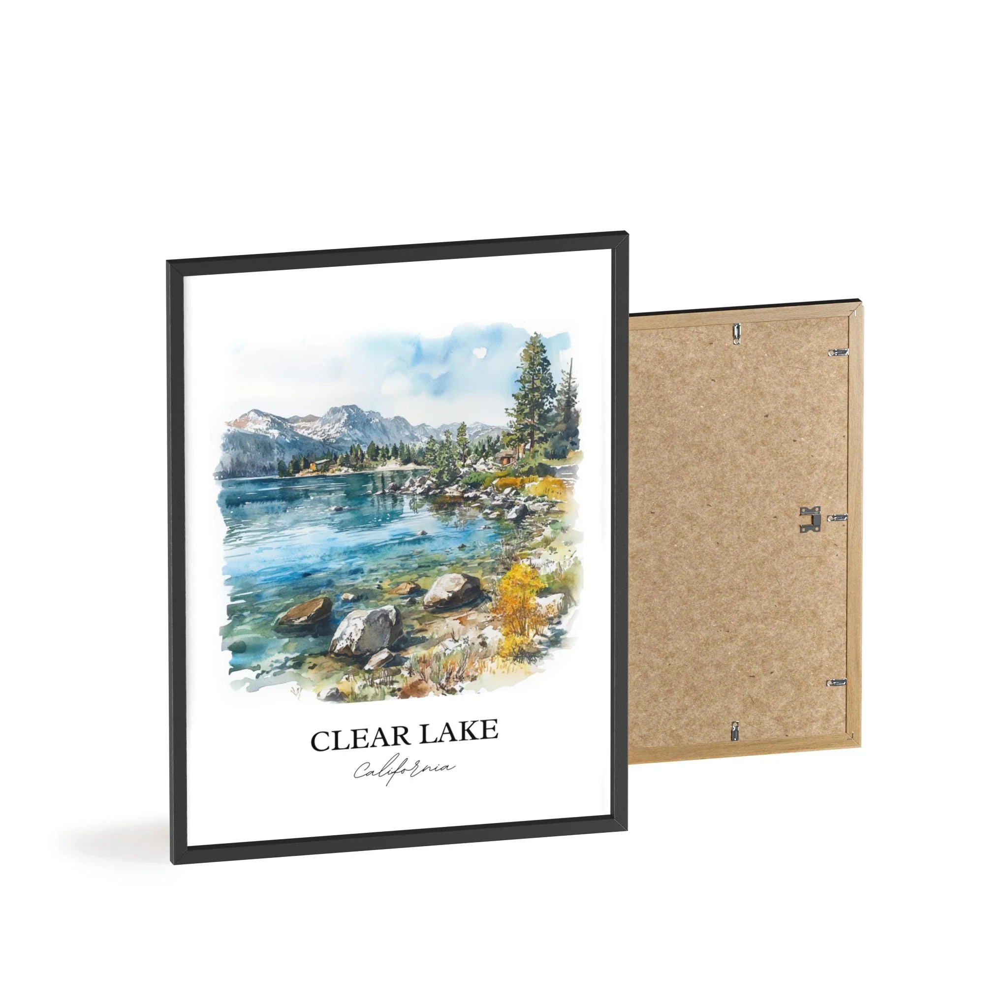 Clear Lake, CA, USA – Watercolor Art Print - Image 8