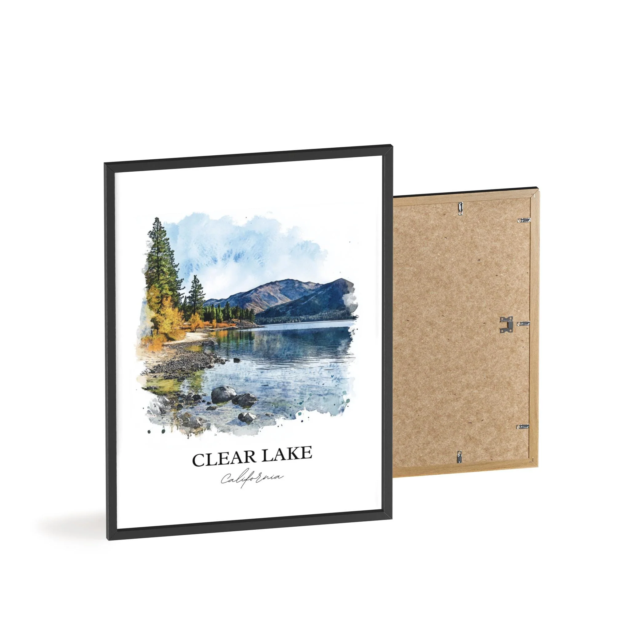 Clear Lake, CA, USA – Watercolor Art Print - Image 8