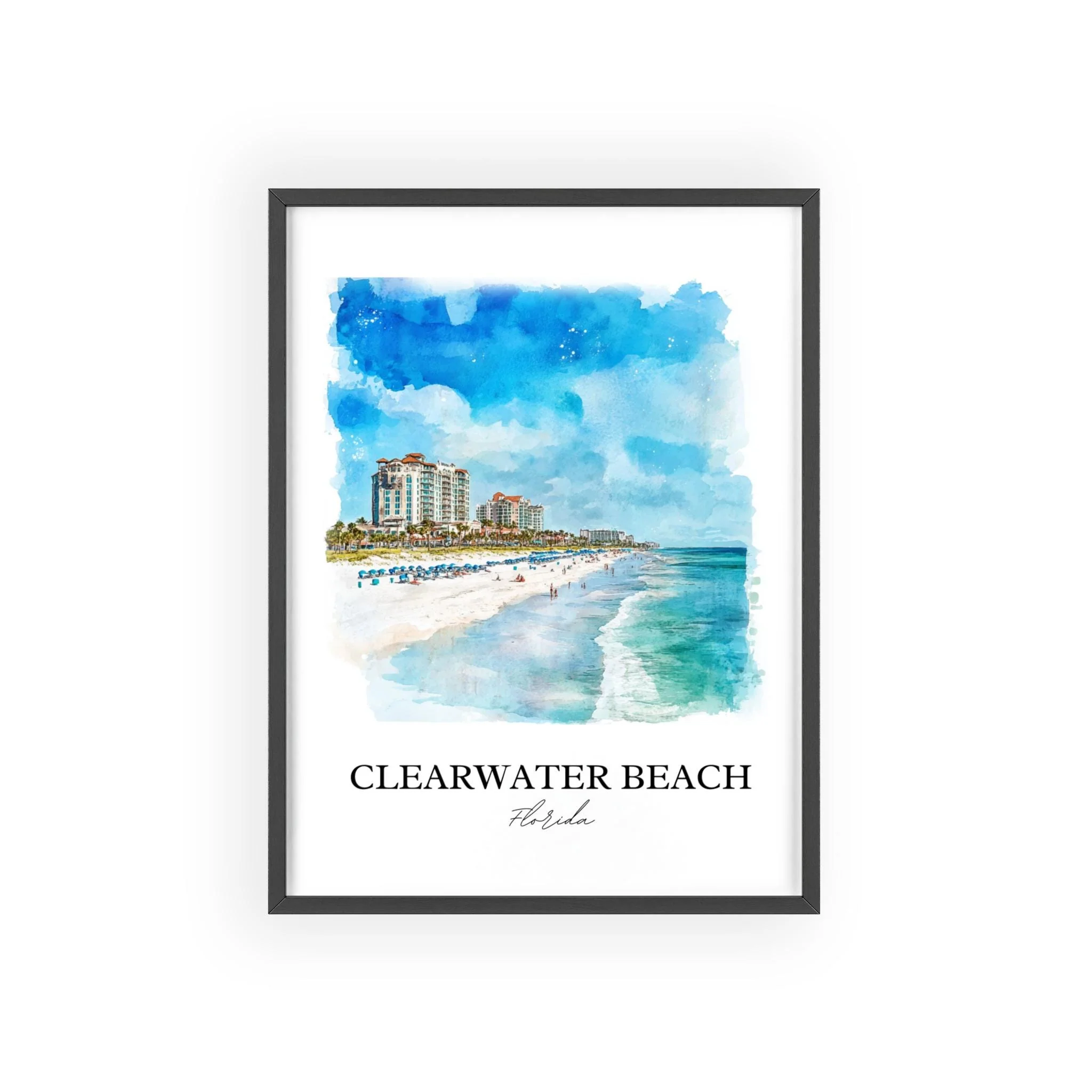Clearwater Beach, USA – Watercolor Art Print - Image 7