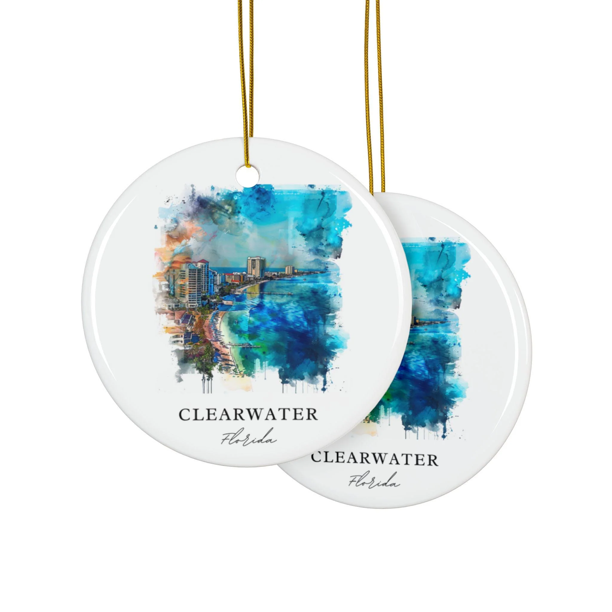 Clearwater FL Ornament: Unique Clearwater FL Souvenir, Clearwater Beach Xmas Decor, and Authentic Florida Gift - Image 2