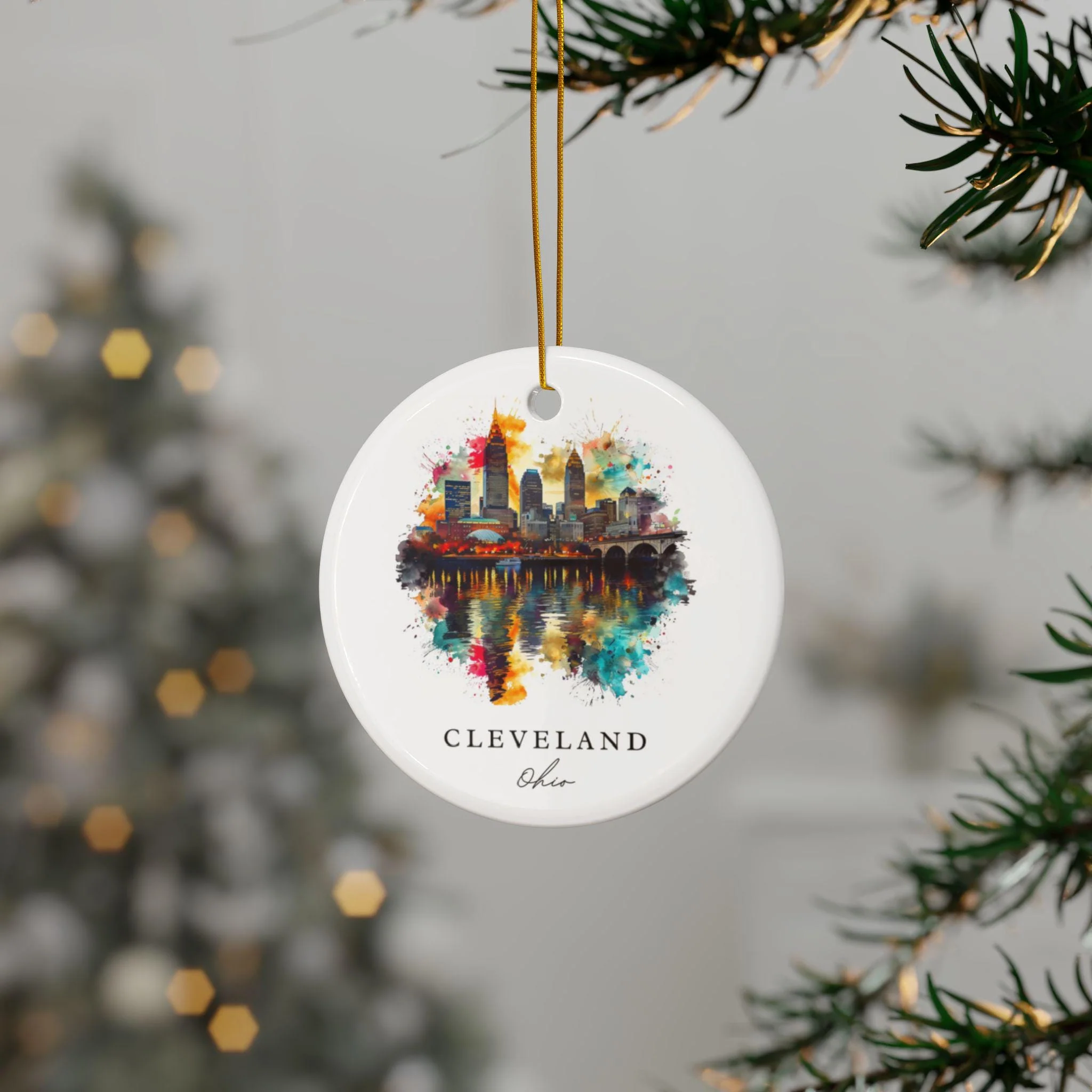 Cleveland OH Ornament: Unique Cleveland Souvenir, Cleveland Ohio Decor, and Authentic Cleveland Christmas Gift - Image 2