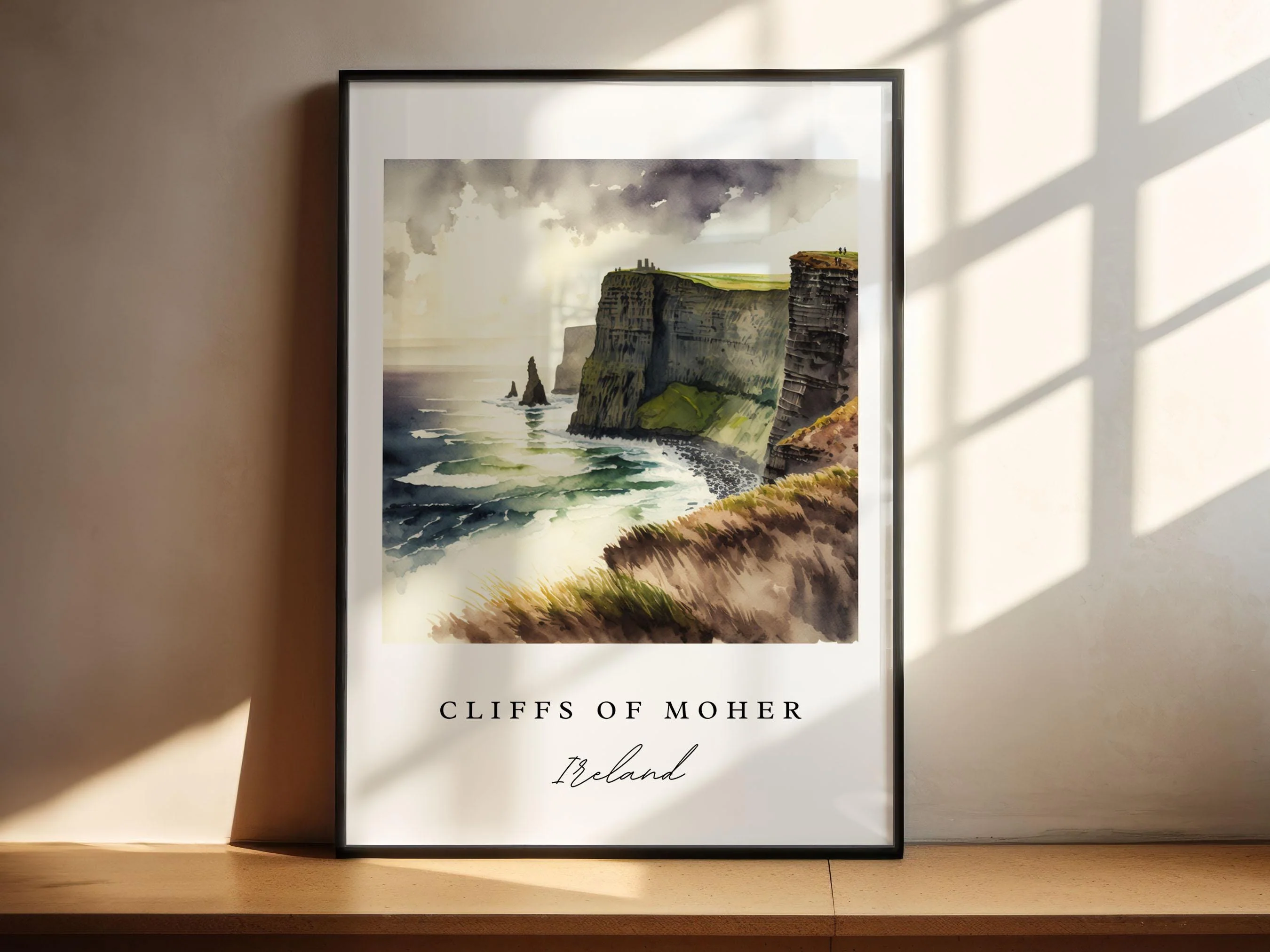 Cliffs of Moher, Ireland – Watercolor Art Print - Image 3