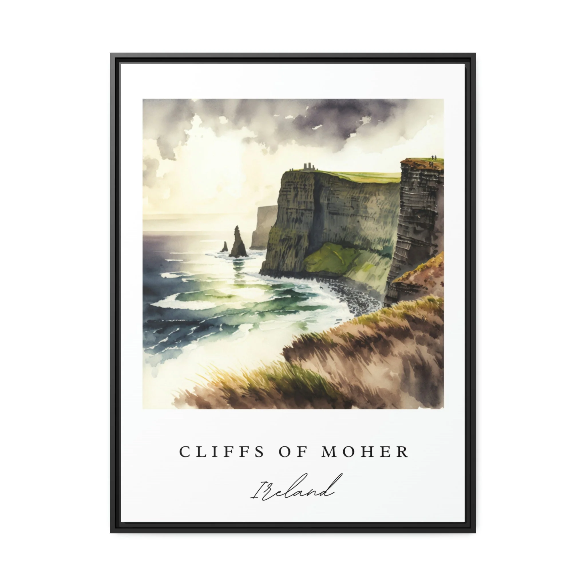 Cliffs of Moher, Ireland – Watercolor Art Print - Image 4
