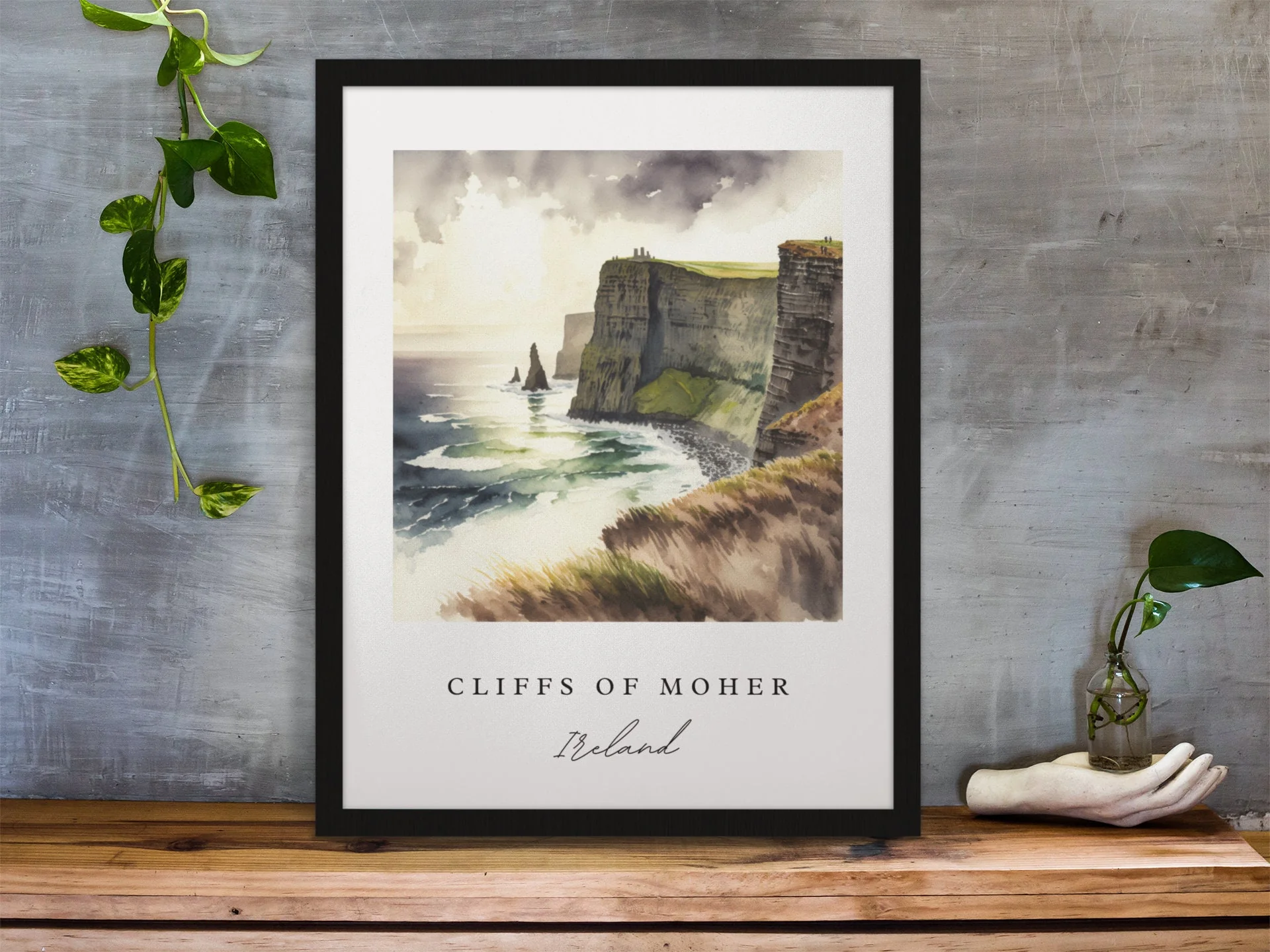 Cliffs of Moher, Ireland – Watercolor Art Print - Image 5