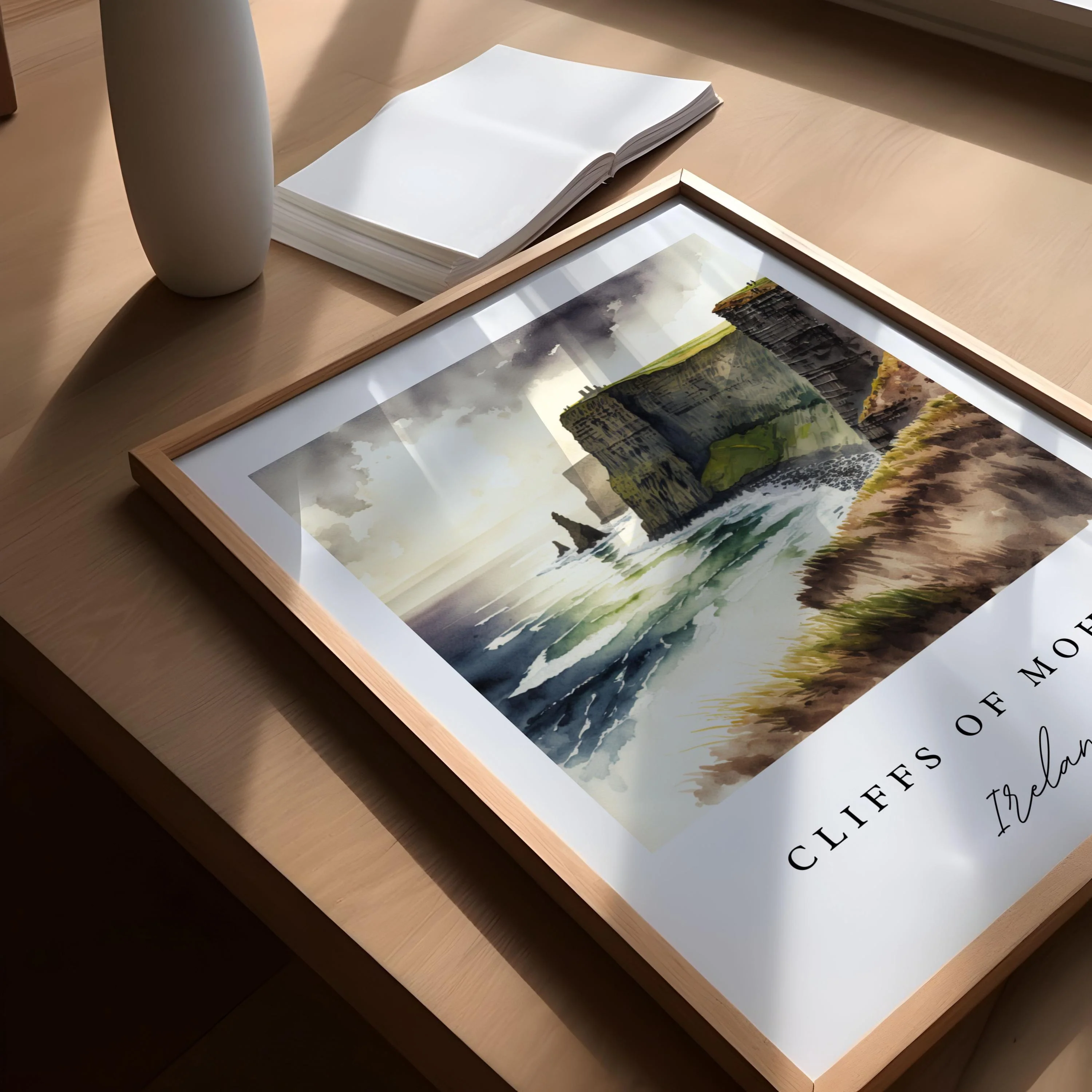 Cliffs of Moher, Ireland – Watercolor Art Print - Image 7