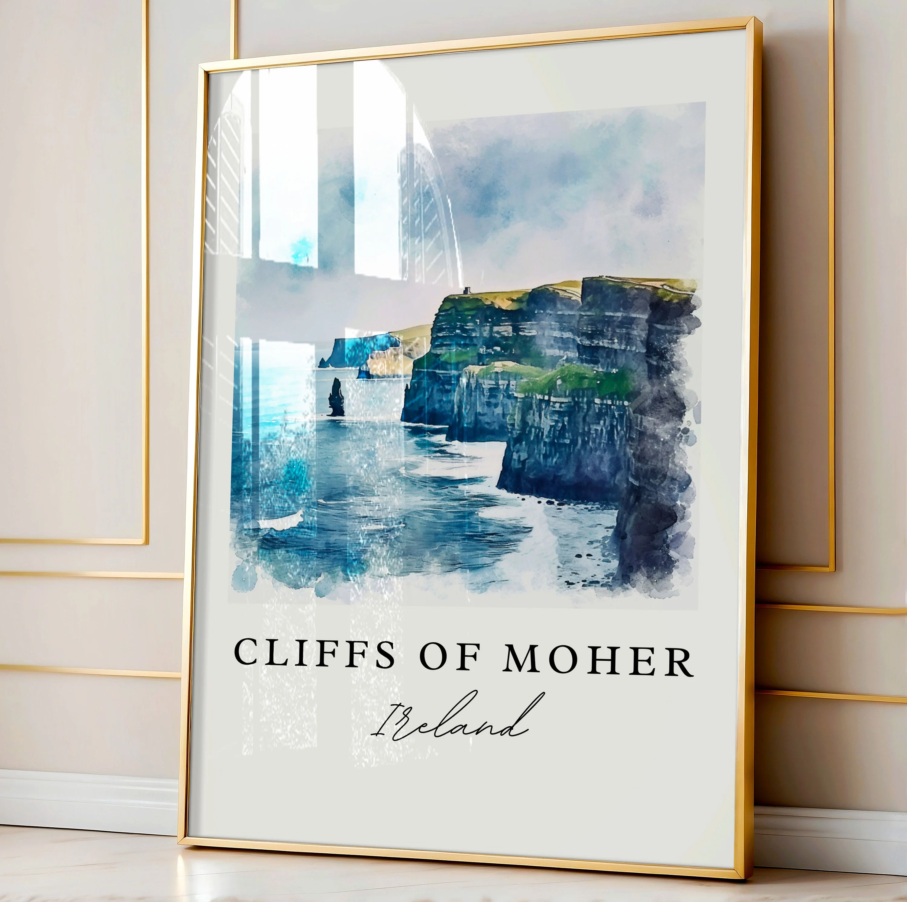 Cliffs of Moher, Ireland – Watercolor Art Print - Image 4