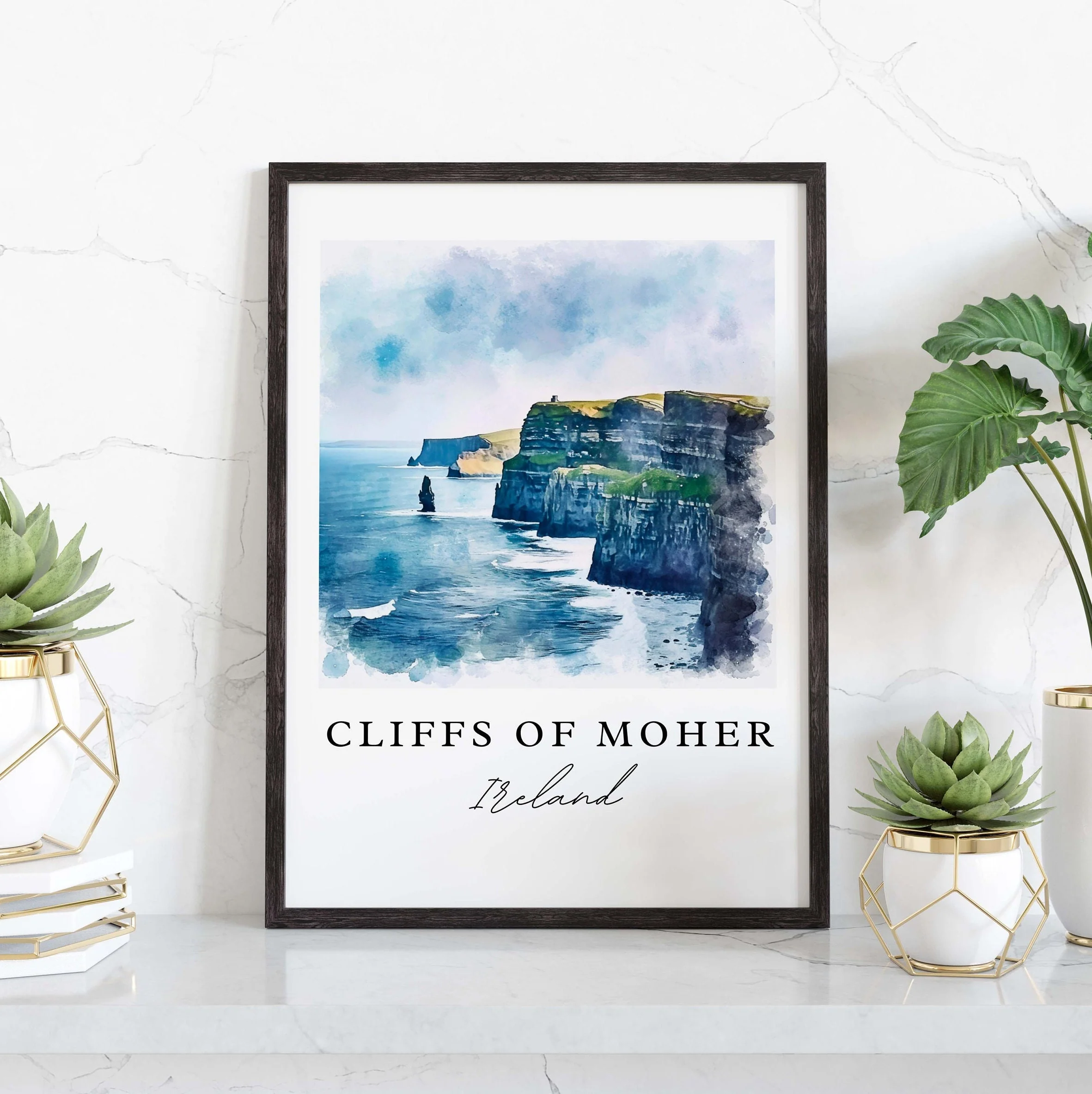 Cliffs of Moher, Ireland – Watercolor Art Print - Image 5