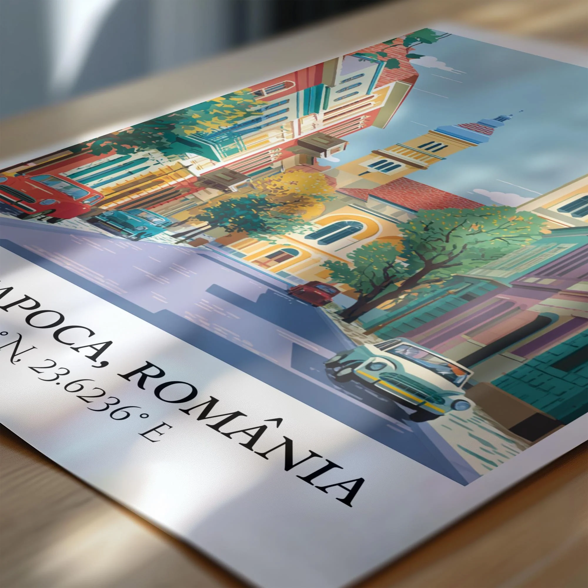 Cluj-Napoca, Romania – Watercolor Art Print - Image 2