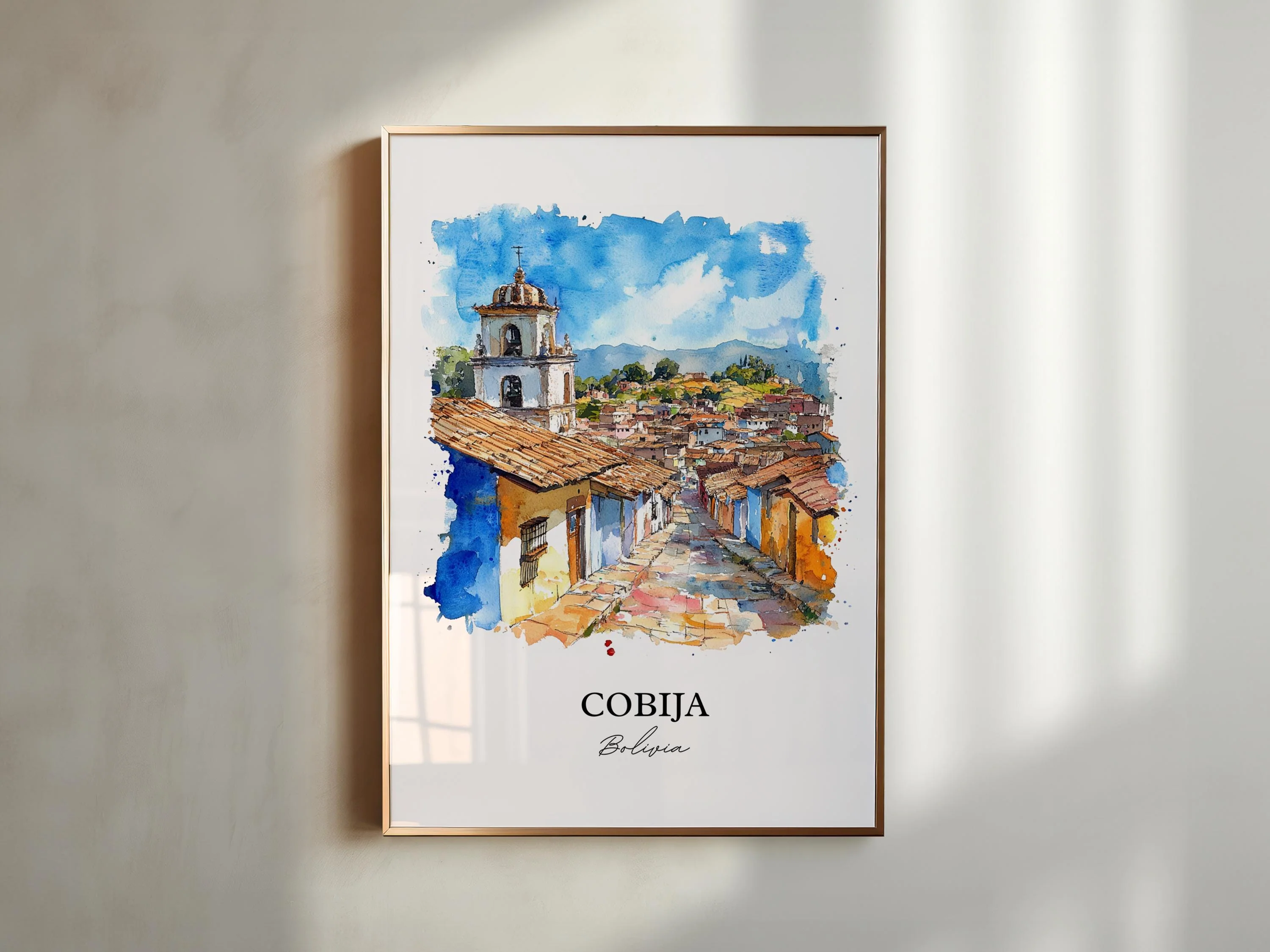 Cobija, Bolivia – Watercolor Art Print - Image 5