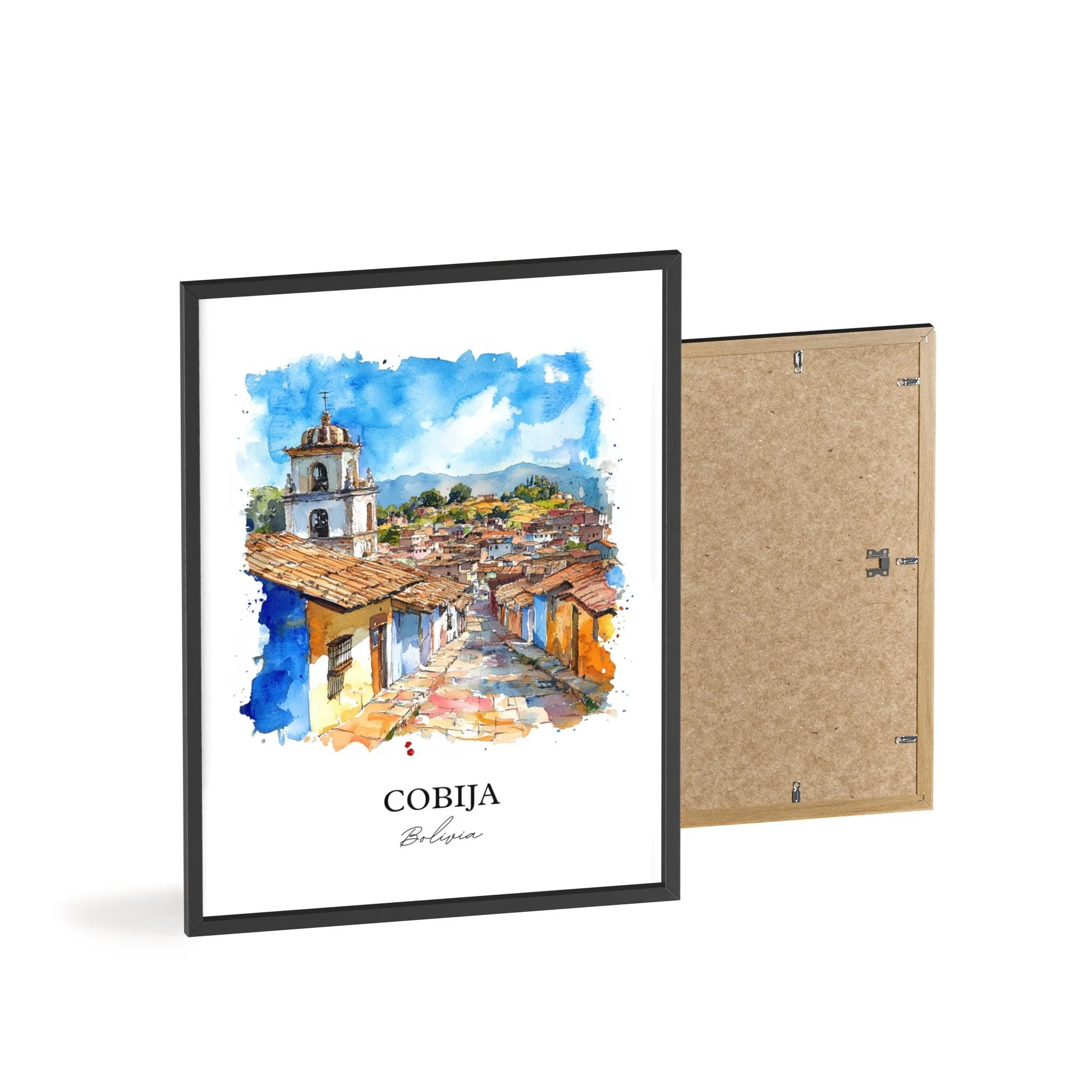 Cobija, Bolivia – Watercolor Art Print - Image 7
