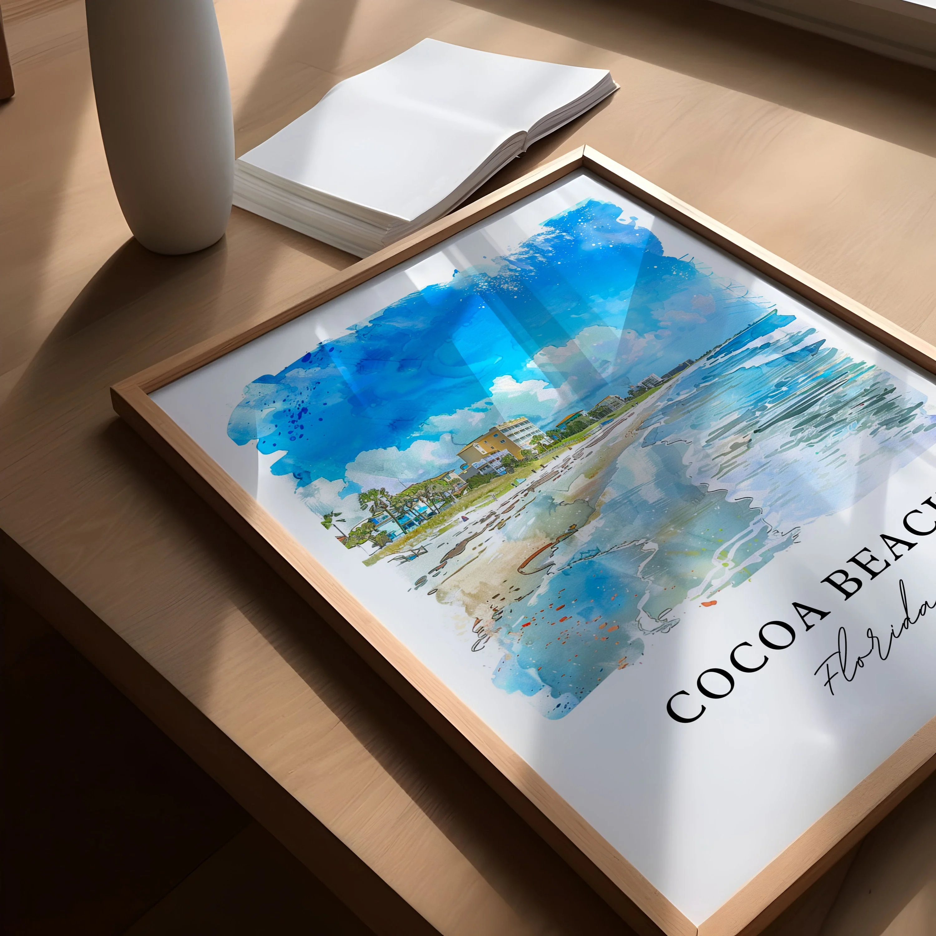Cocoa Beach, USA – Watercolor Art Print - Image 3