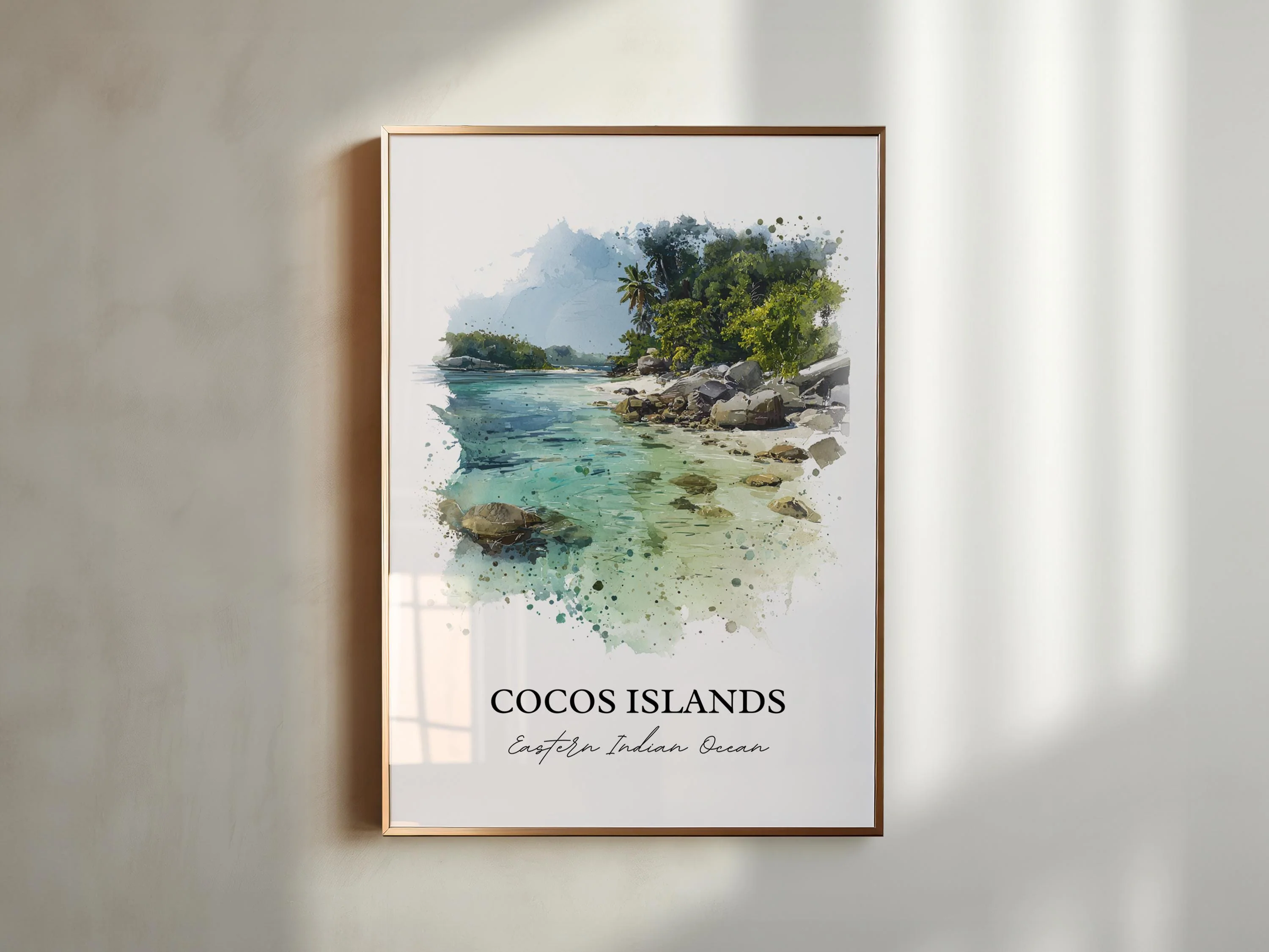 Cocos Islands, Australia – Watercolor Art Print - Image 3