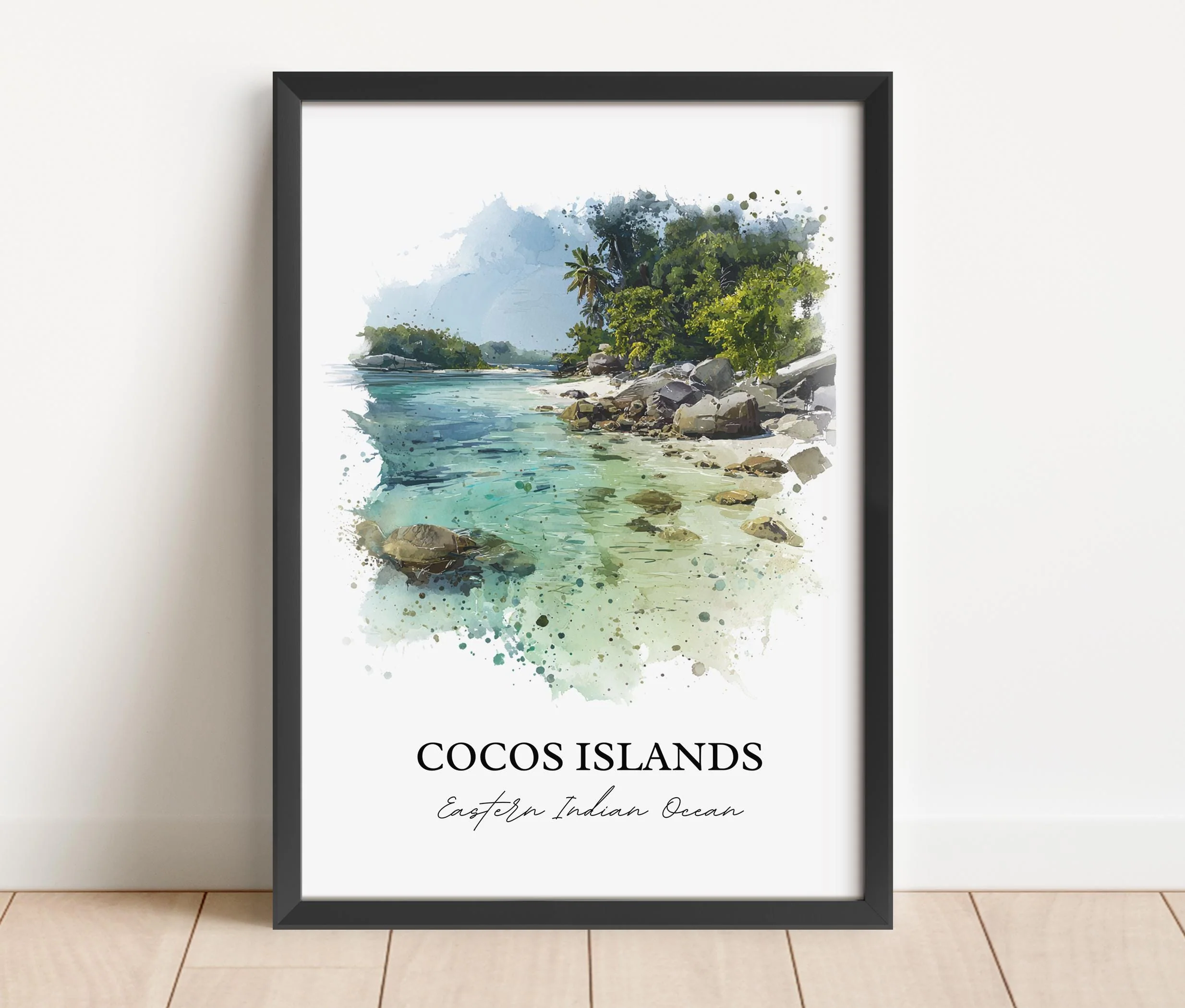 Cocos Islands, Australia – Watercolor Art Print - Image 4