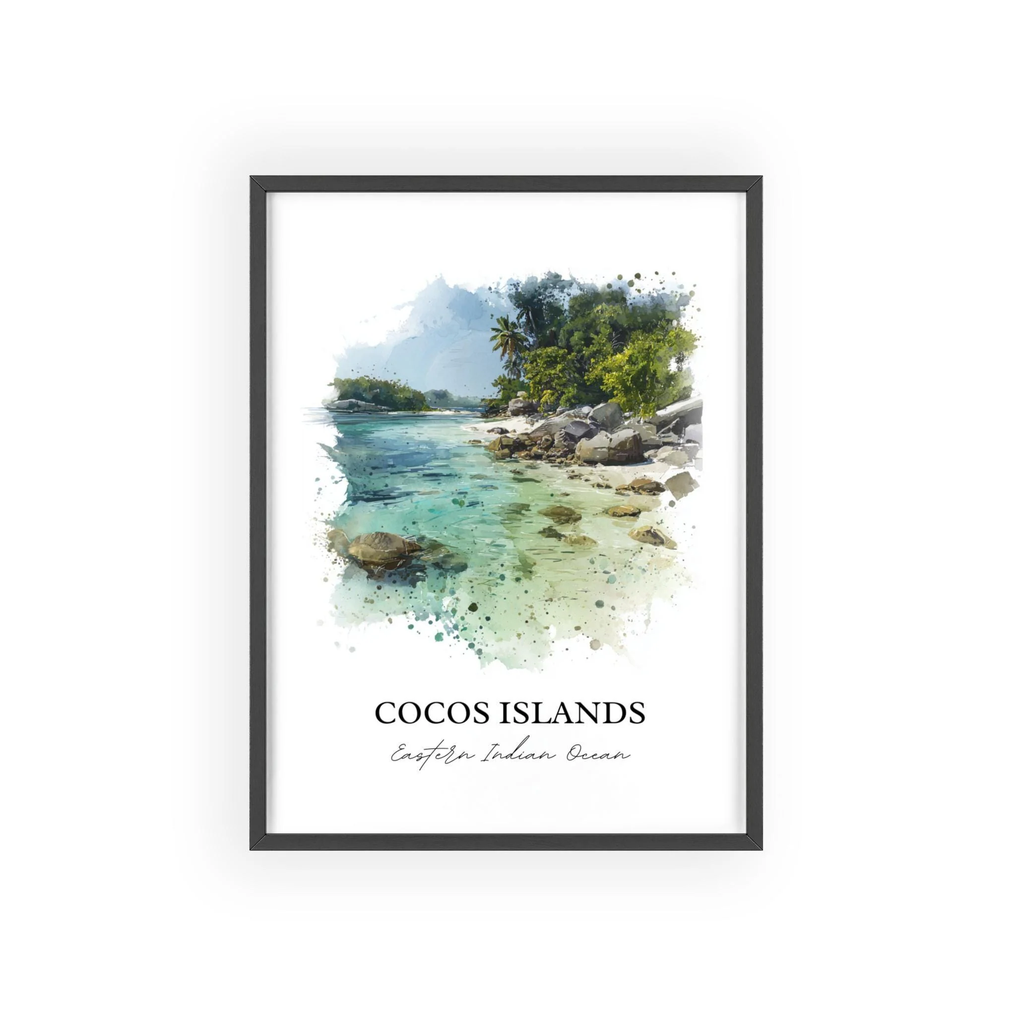 Cocos Islands, Australia – Watercolor Art Print - Image 7