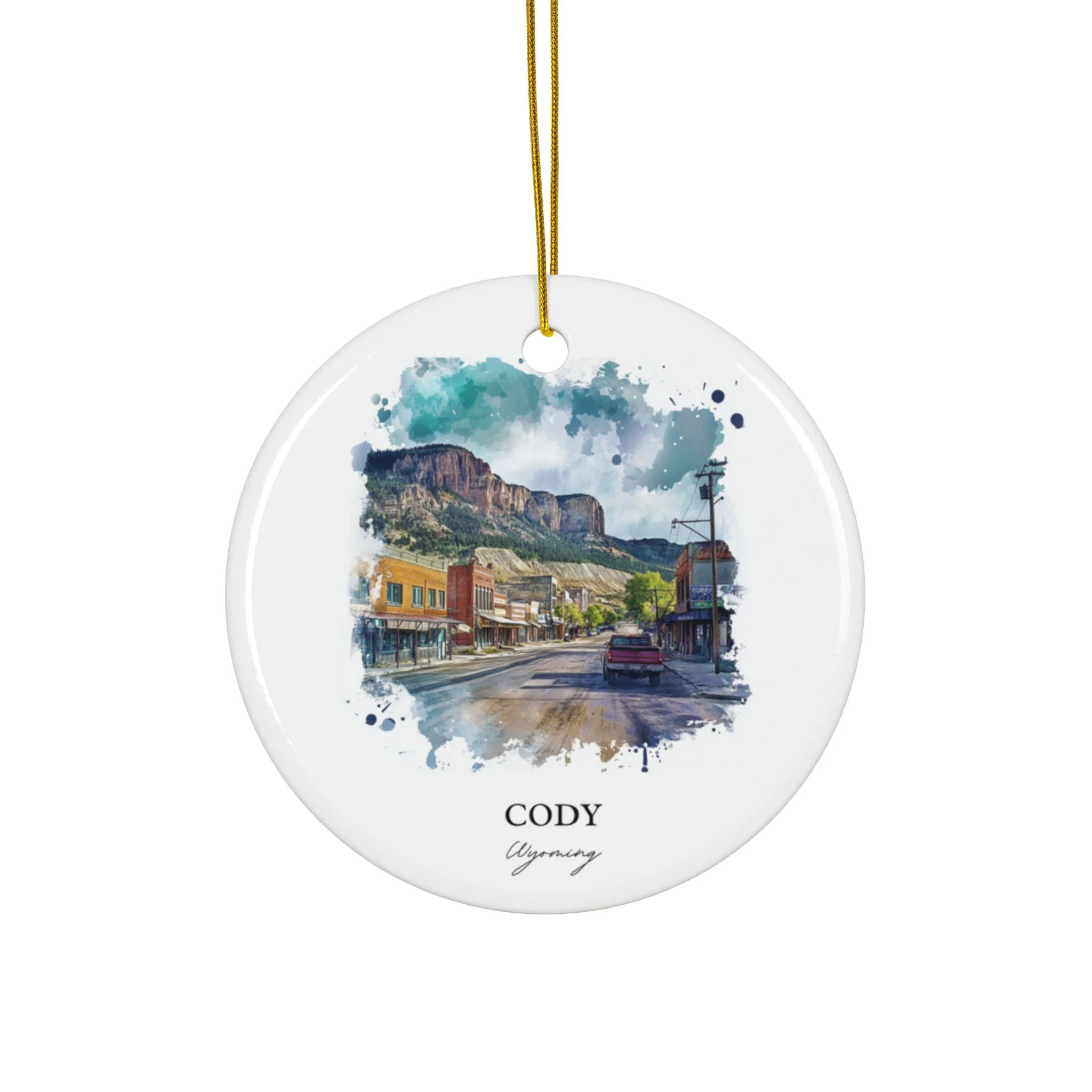 Cody Wyoming Ornament: Unique Cody WY Souvenir, Wyoming Xmas Decor, and Authentic Cody WY Gift
