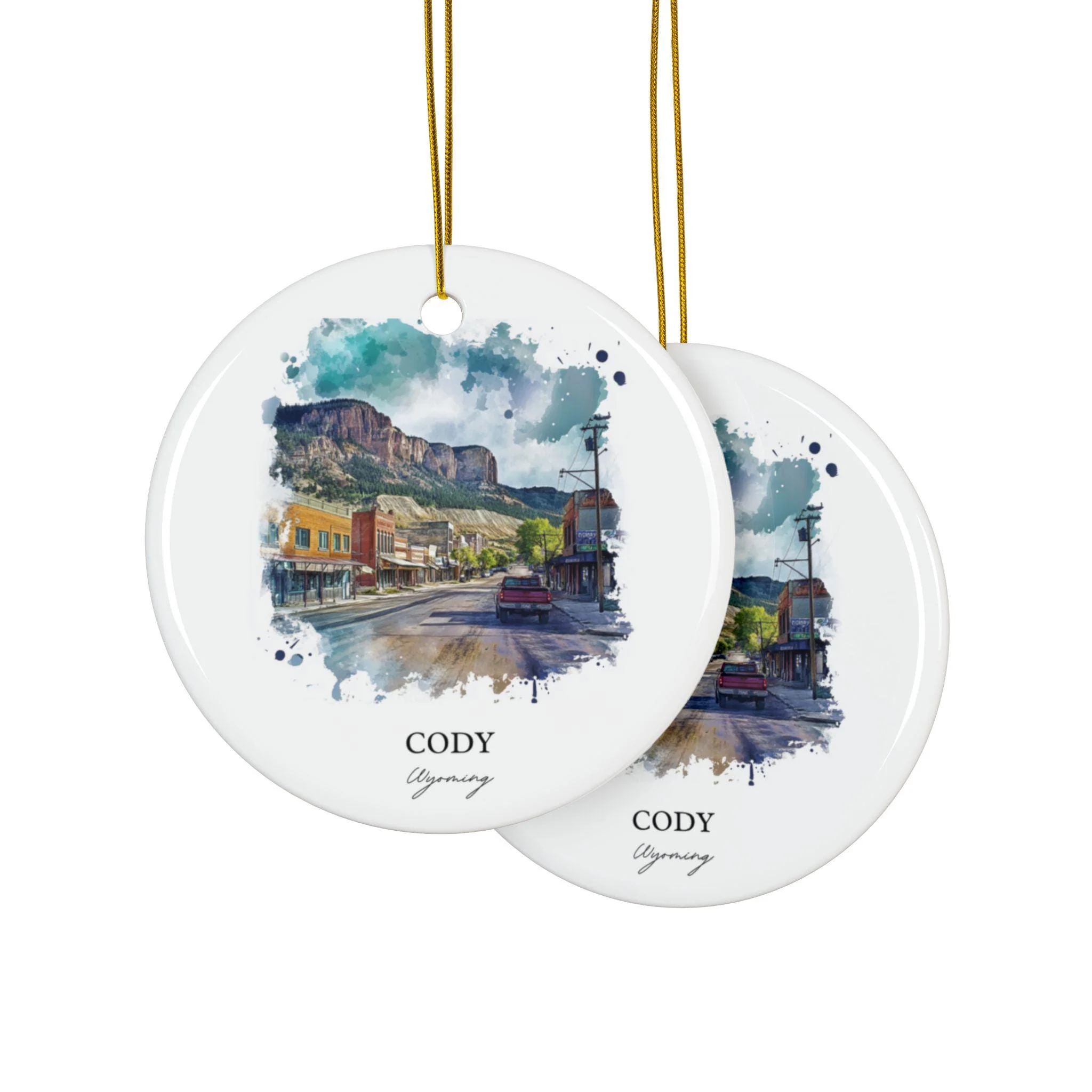 Cody Wyoming Ornament: Unique Cody WY Souvenir, Wyoming Xmas Decor, and Authentic Cody WY Gift - Image 2