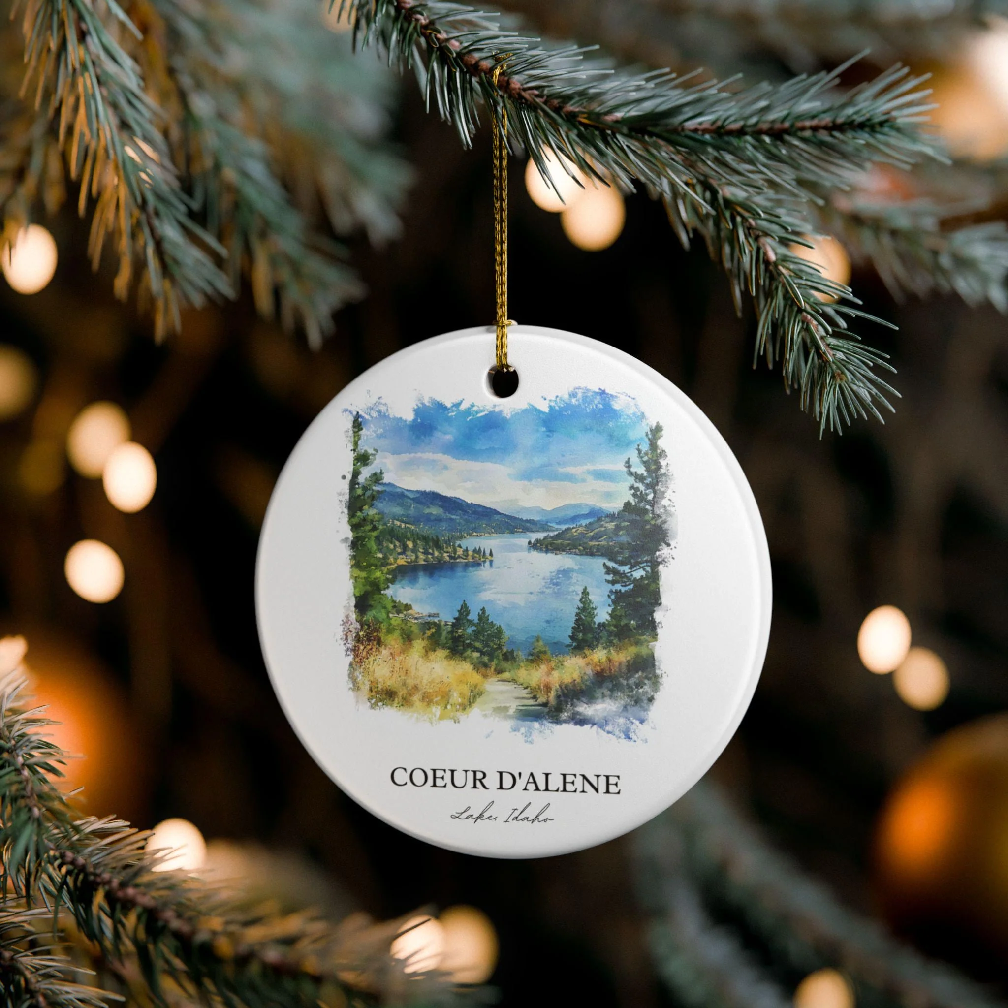 Coeur d'Alene Ornament: Unique Coeur d'Alene Souvenir, Idaho Xmas Decor, and Authentic Coeur d'Alene ID Gift - Image 4