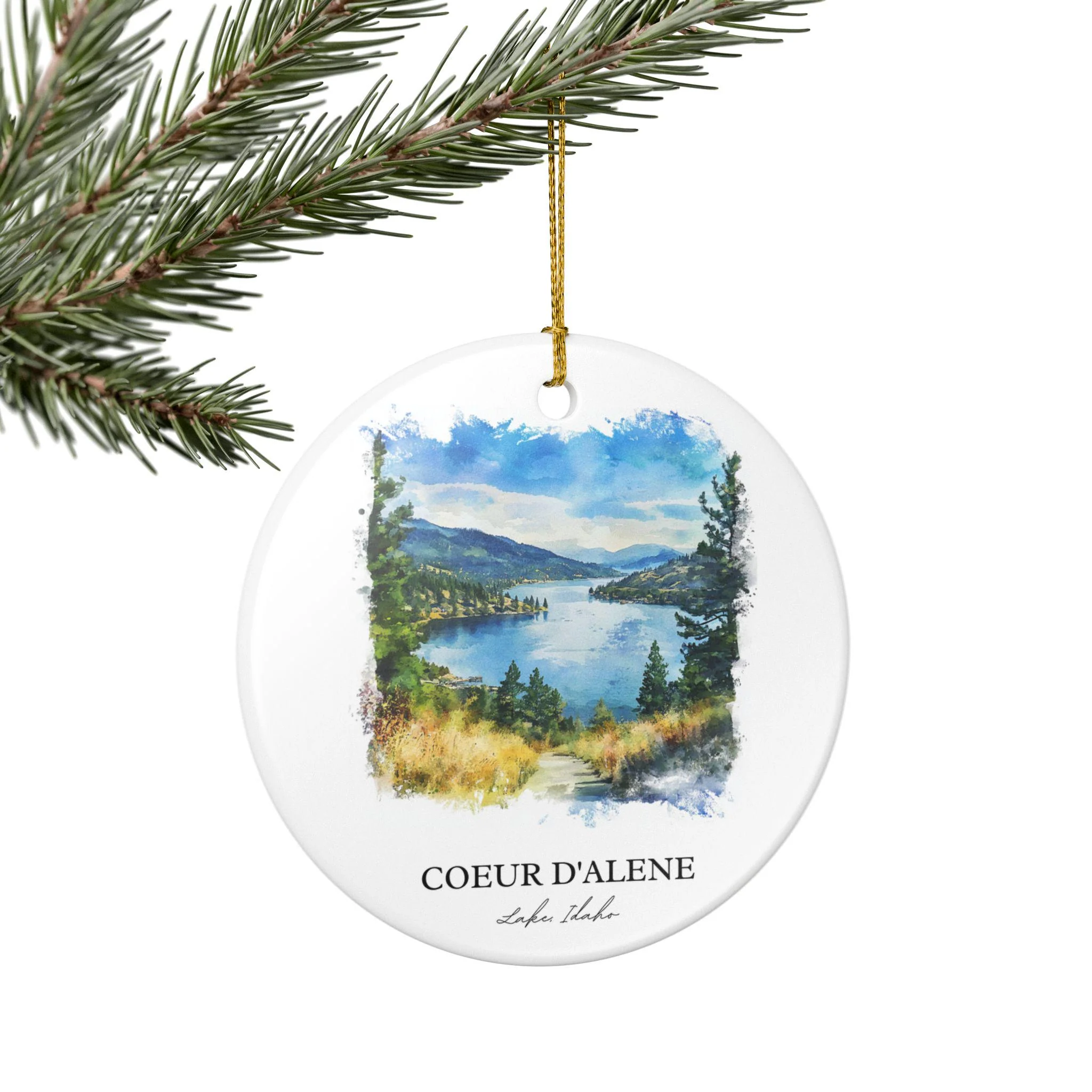 Coeur d'Alene Ornament: Unique Coeur d'Alene Souvenir, Idaho Xmas Decor, and Authentic Coeur d'Alene ID Gift - Image 5