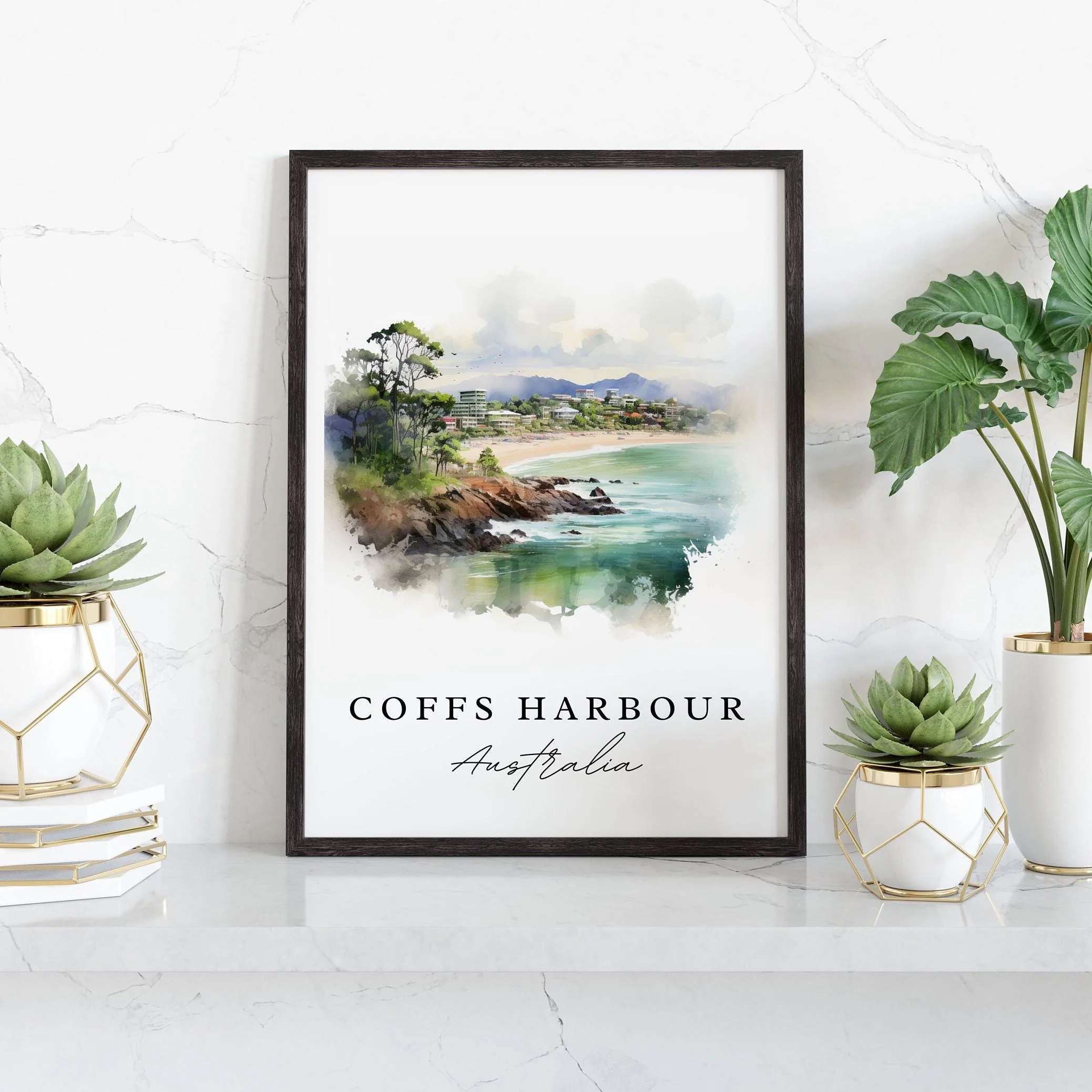 Coffs Harbour, Australia – Watercolor Art Print - Image 6