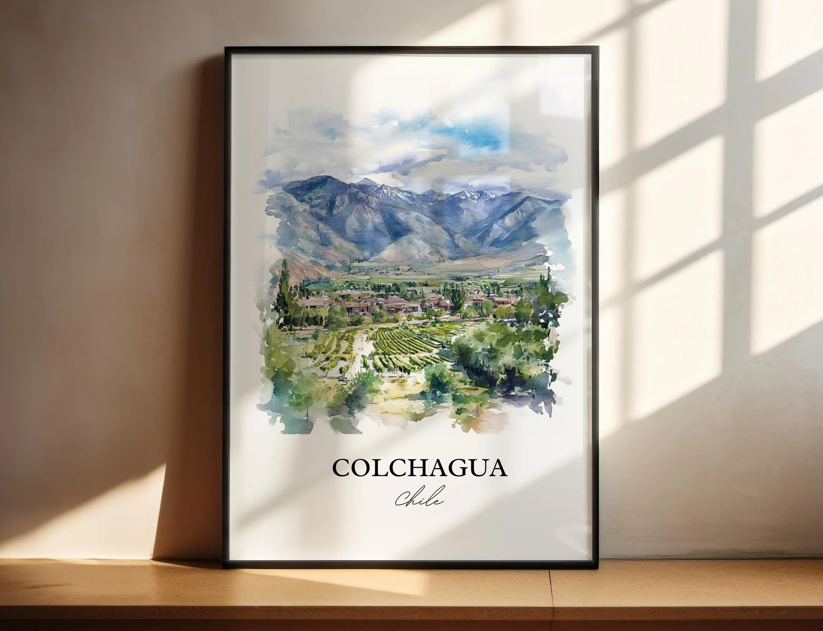 Colchagua, Chile – Watercolor Art Print