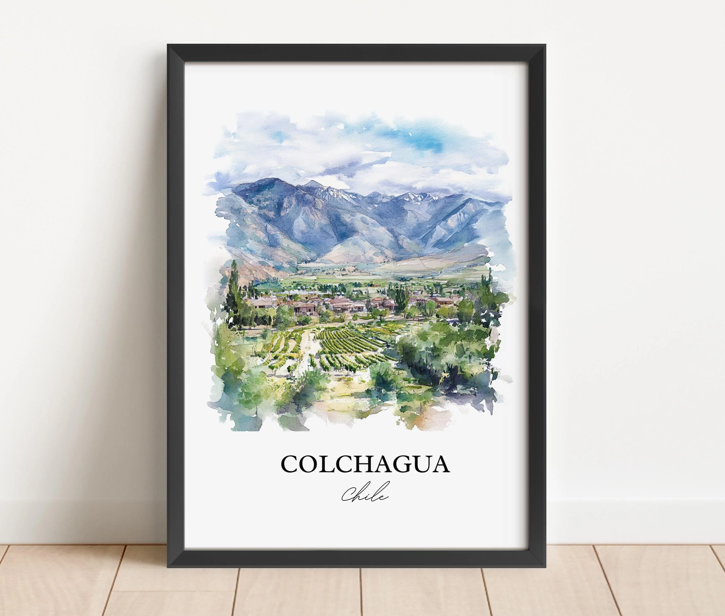 Colchagua, Chile – Watercolor Art Print - Image 6