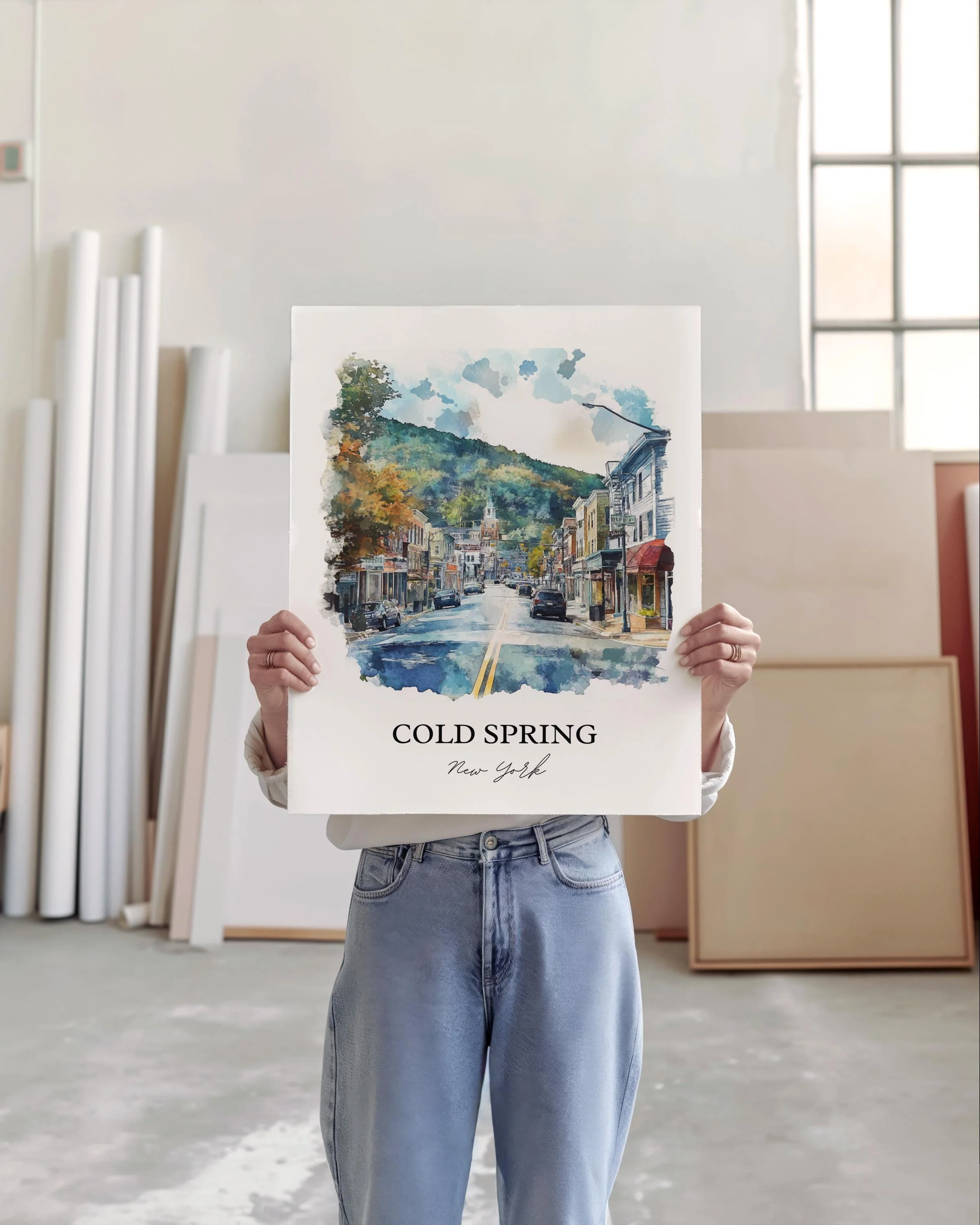 Cold Spring, NY, USA – Watercolor Art Print - Image 4