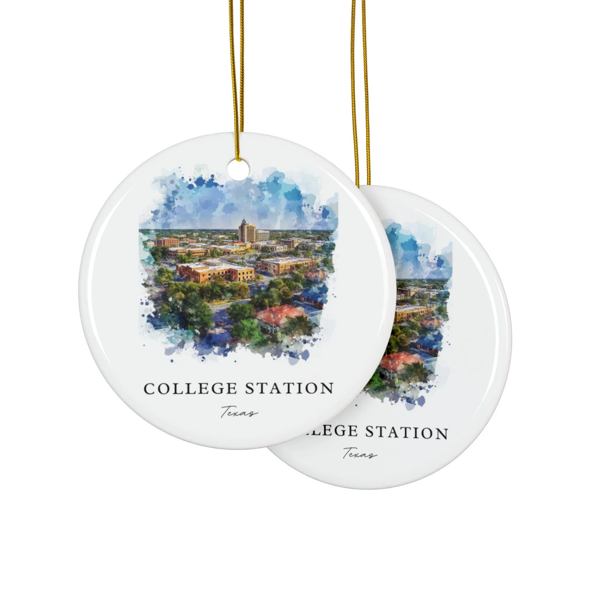 College Station TX Ornament: Unique College Station Souvenir, Texas AM Decor, and Authentic Texas A&M Xmas Gift - Image 2