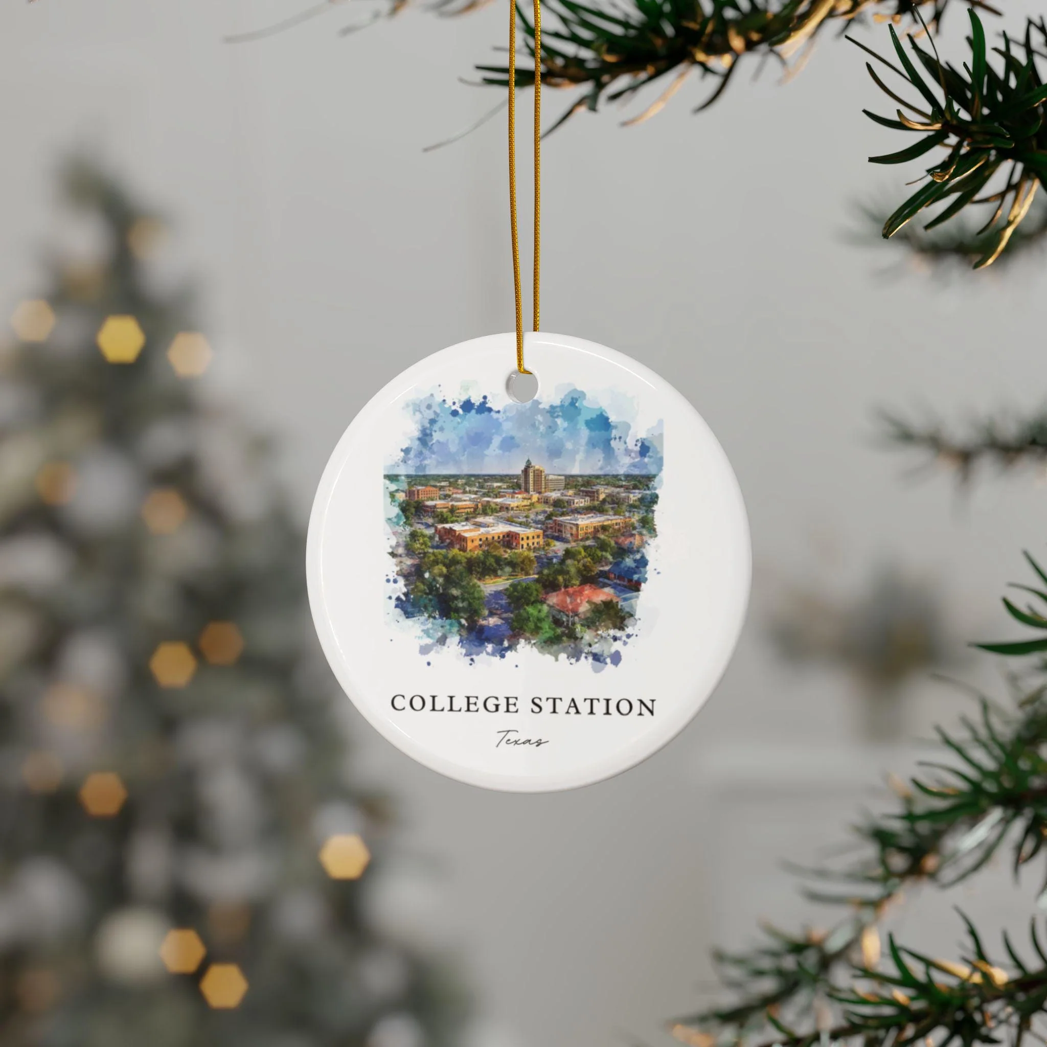 College Station TX Ornament: Unique College Station Souvenir, Texas AM Decor, and Authentic Texas A&M Xmas Gift - Image 3