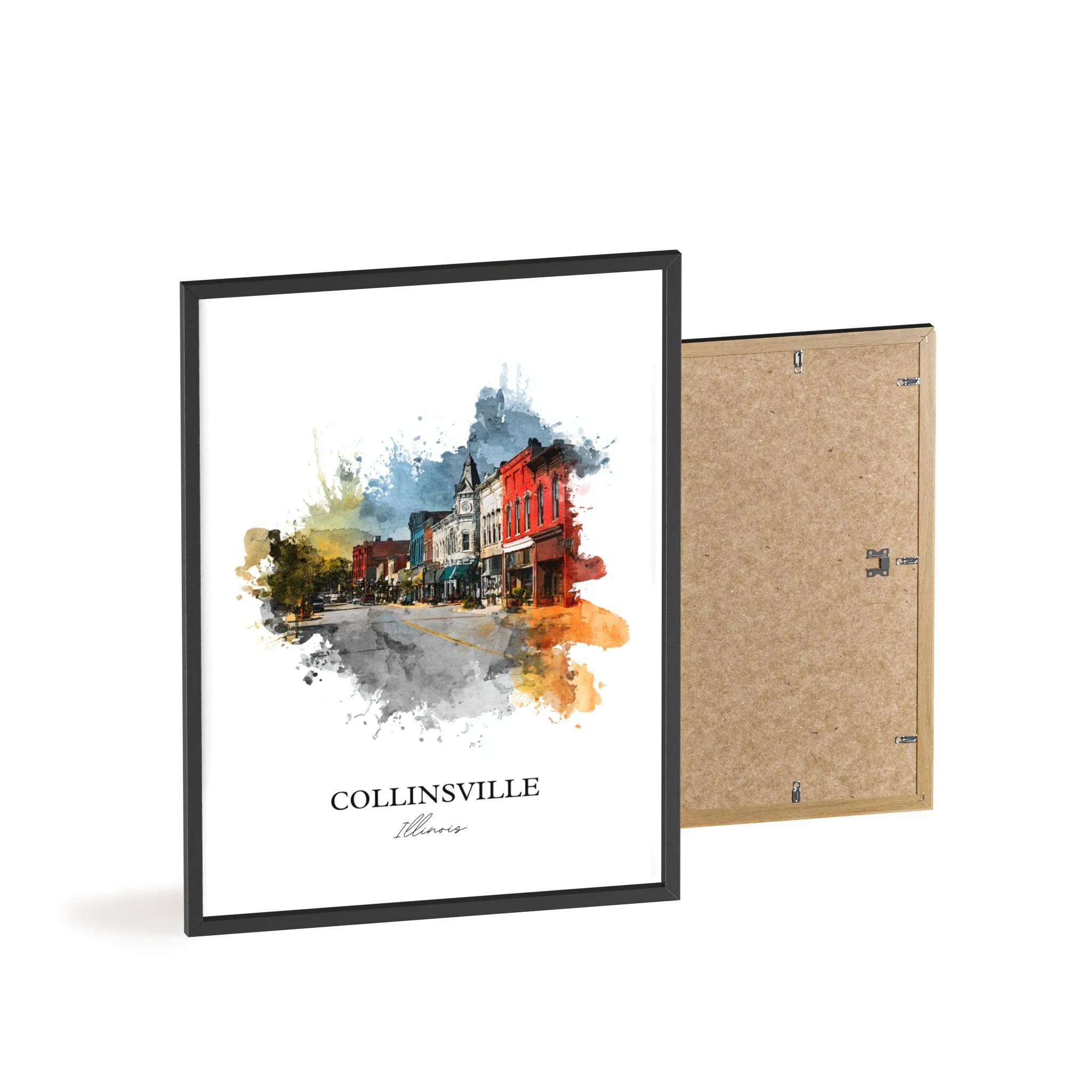 Collinsville, Illinois – Watercolor Art Print - Image 11