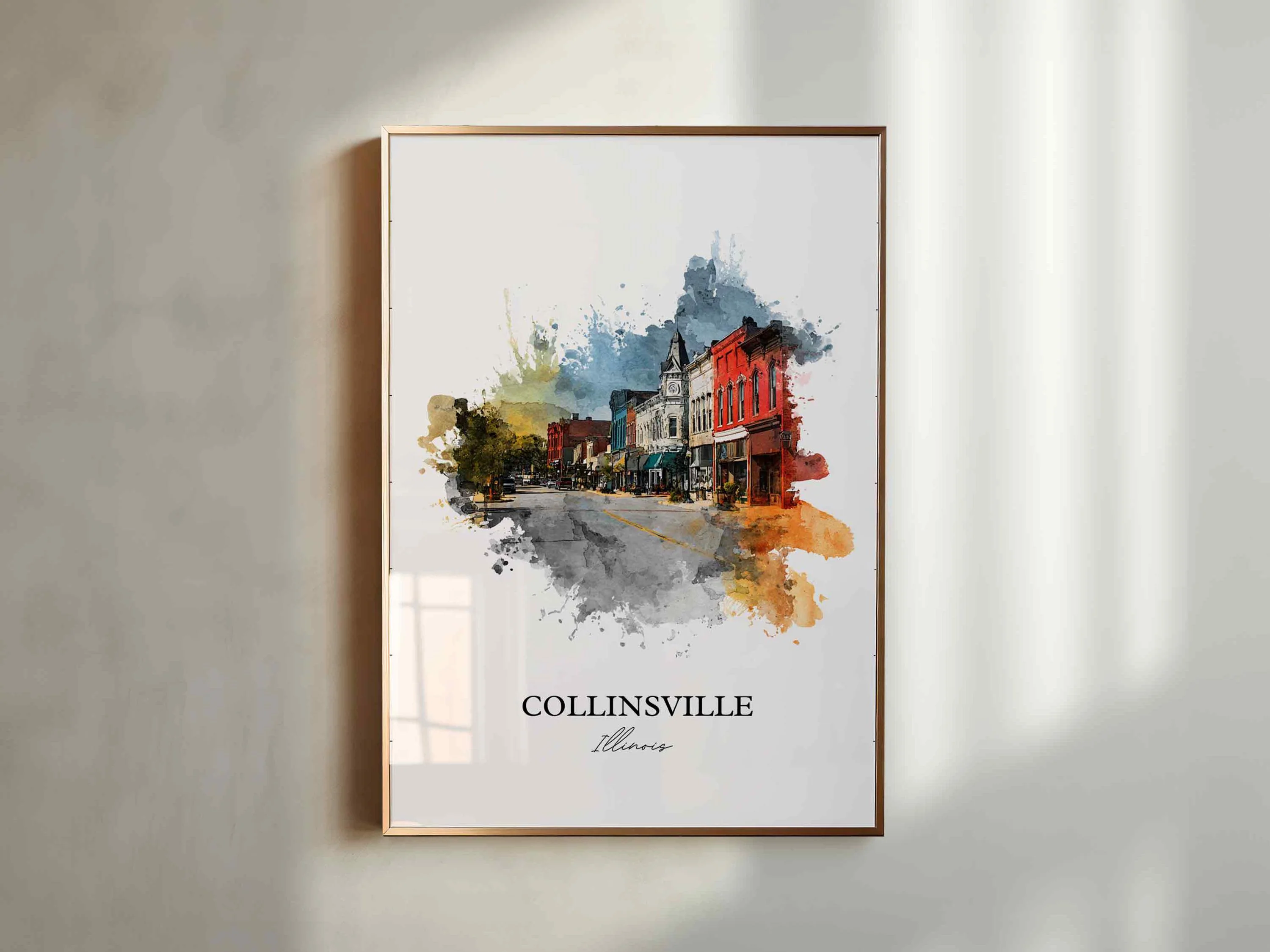 Collinsville, Illinois – Watercolor Art Print - Image 6