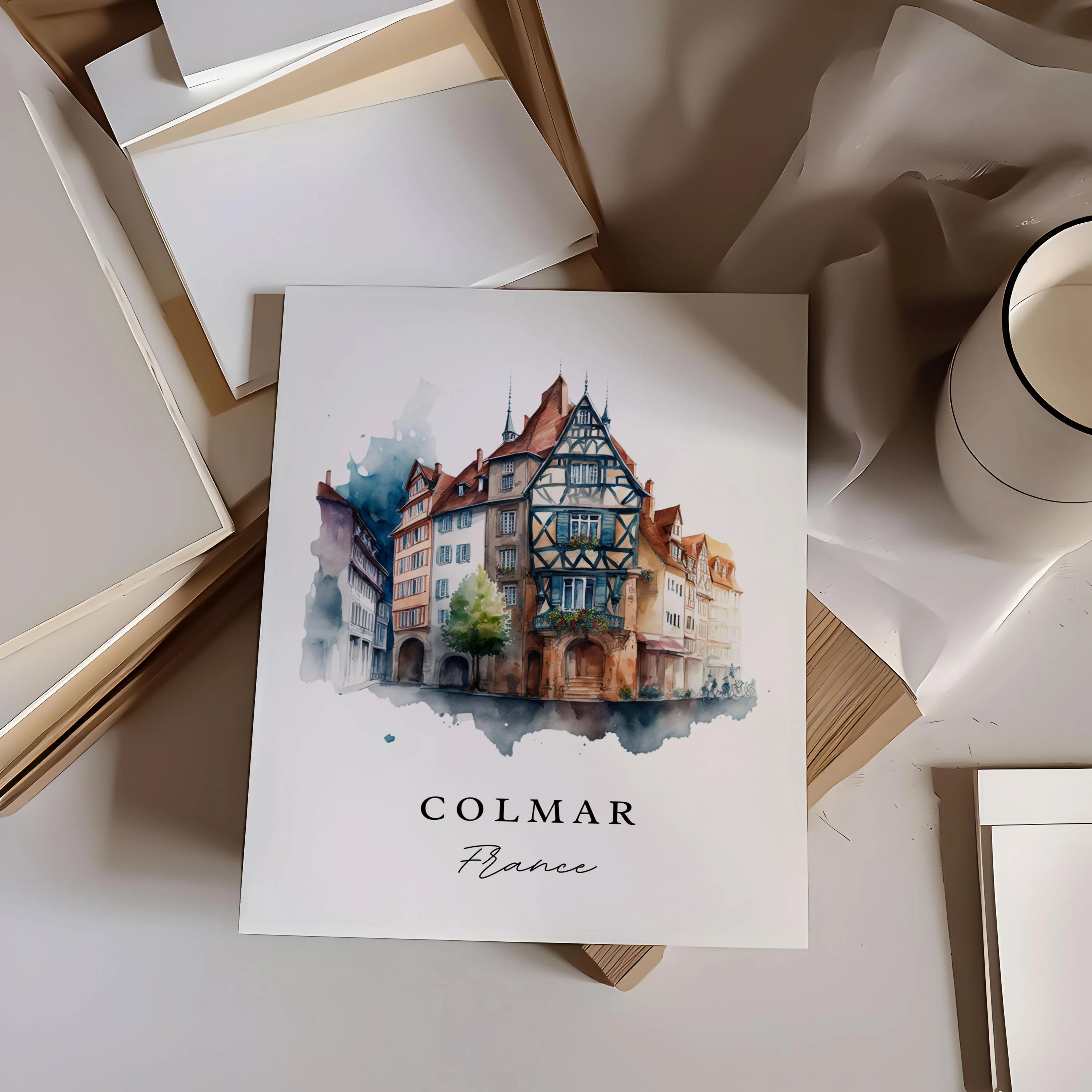 Colmar, France – Watercolor Art Print of France's Little Venice - Image 2
