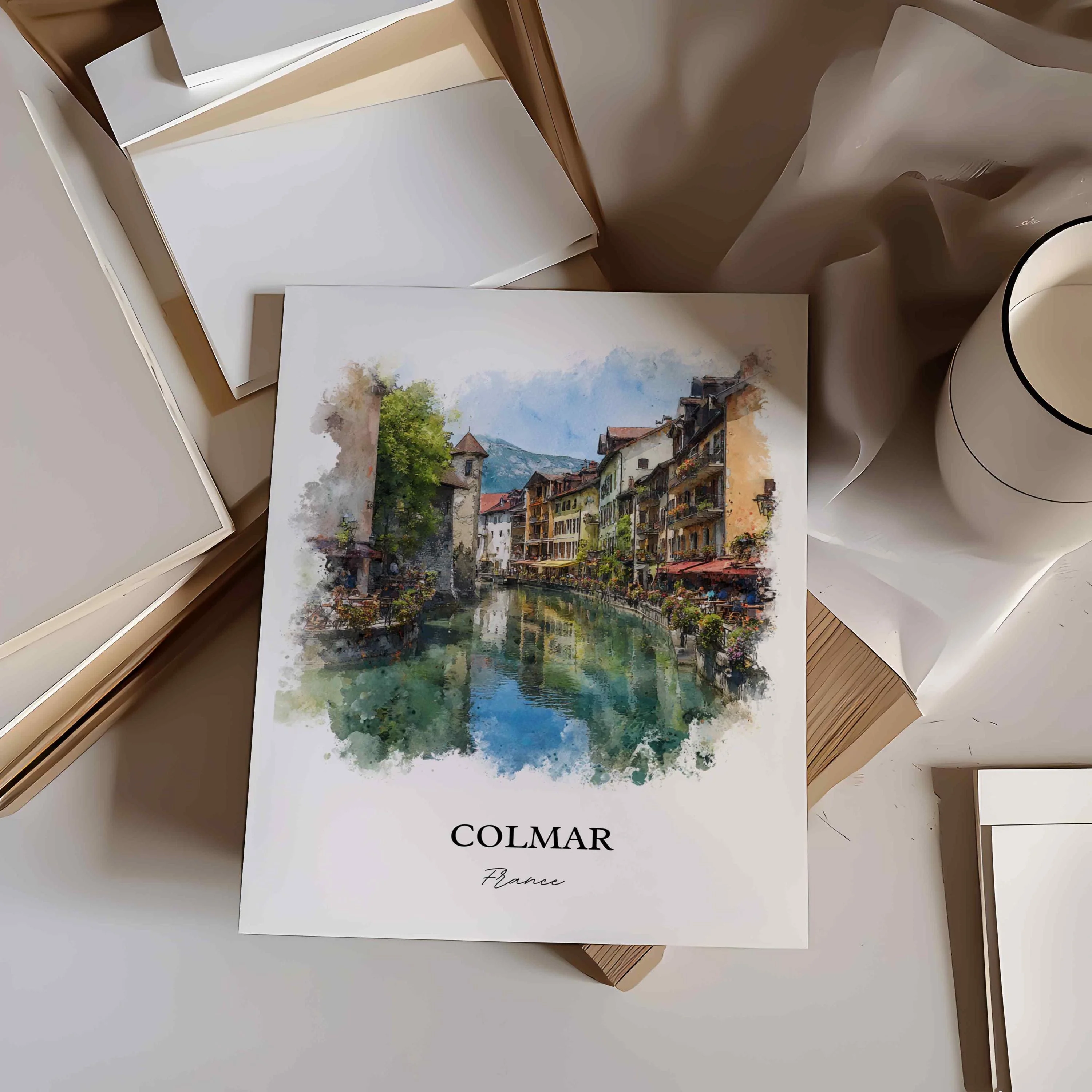 Colmar, France – Watercolor Art Print - Image 3