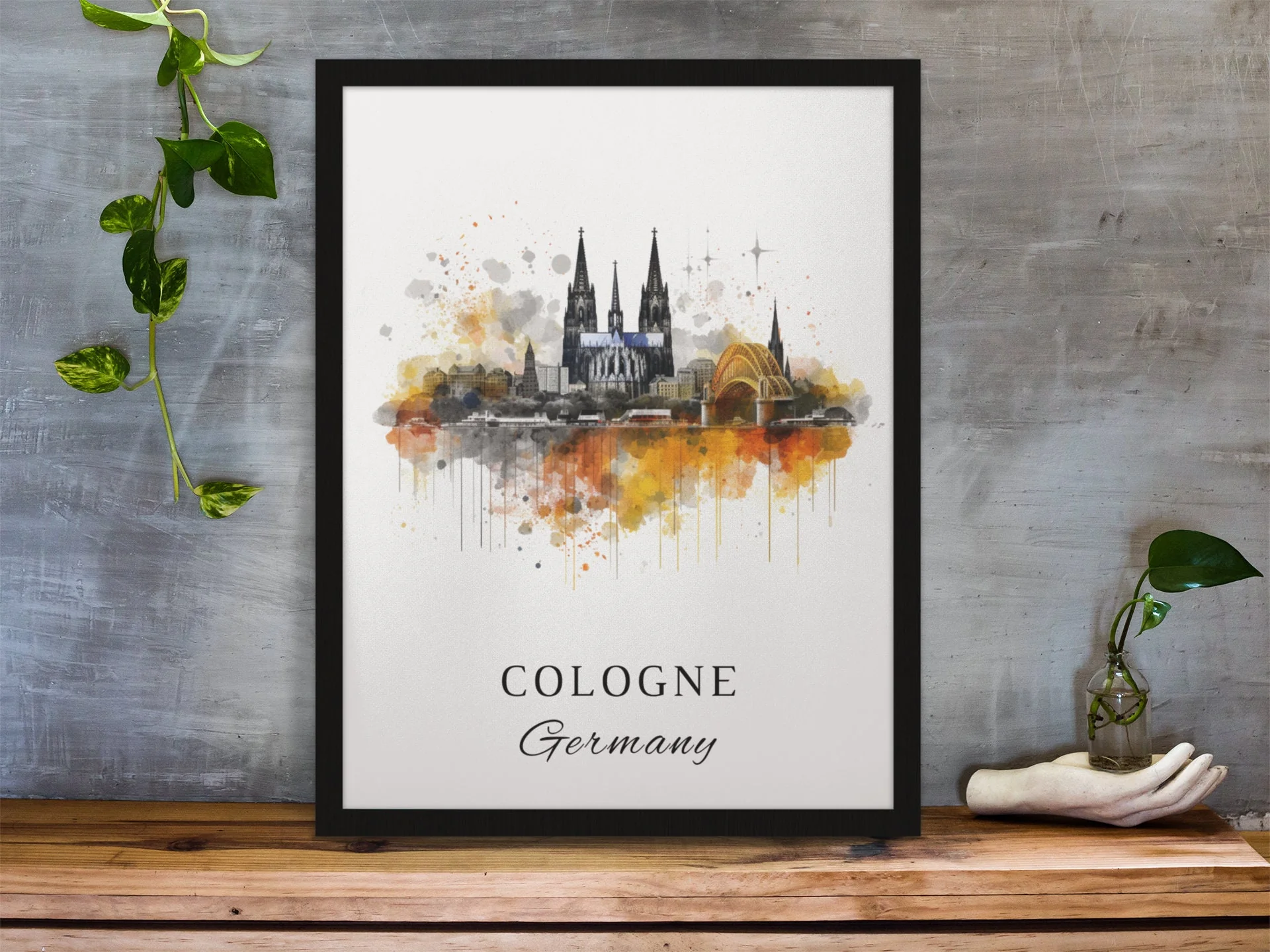 Cologne, Germany – Watercolor Art Print