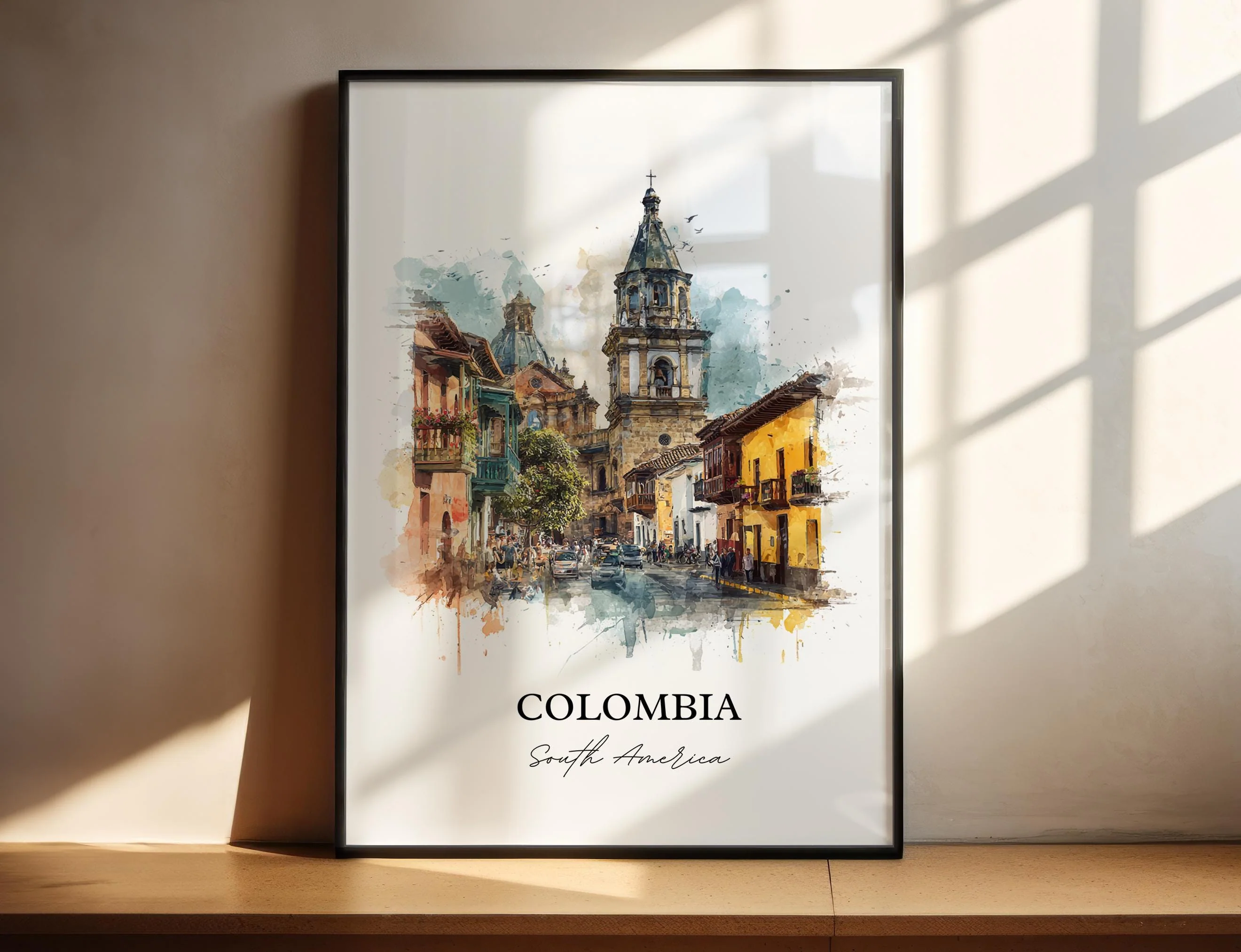 Colombia, Colombia – Watercolor Art Print
