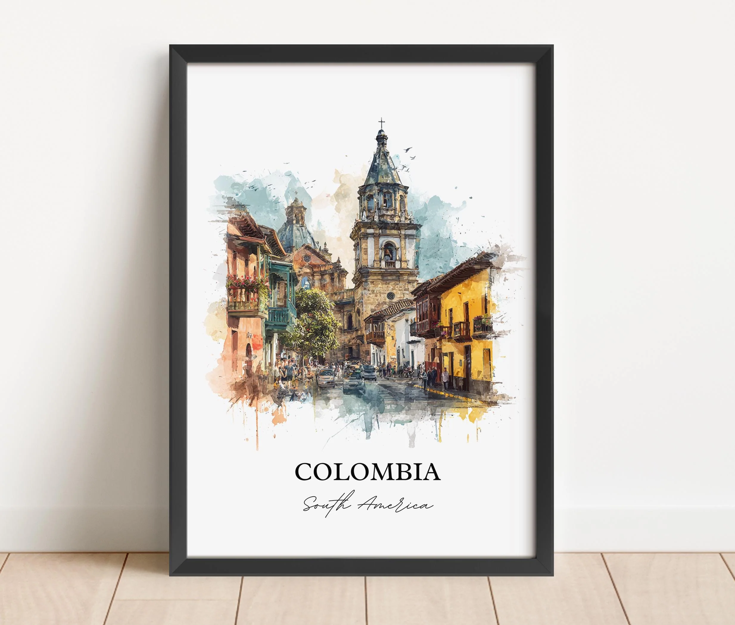 Colombia, Colombia – Watercolor Art Print - Image 6