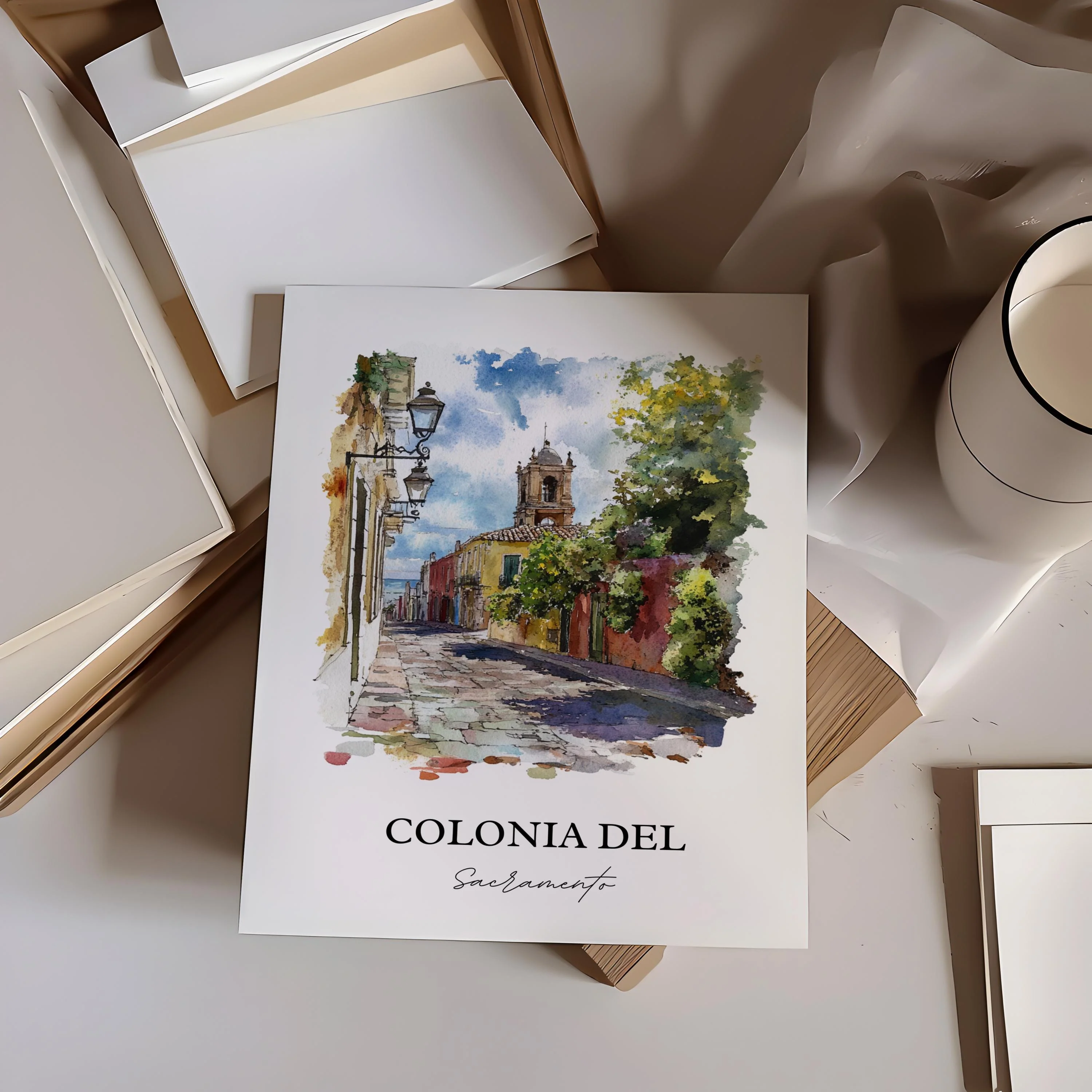 Colonia del Sacramento, Uruguay – Watercolor Art Print - Image 5