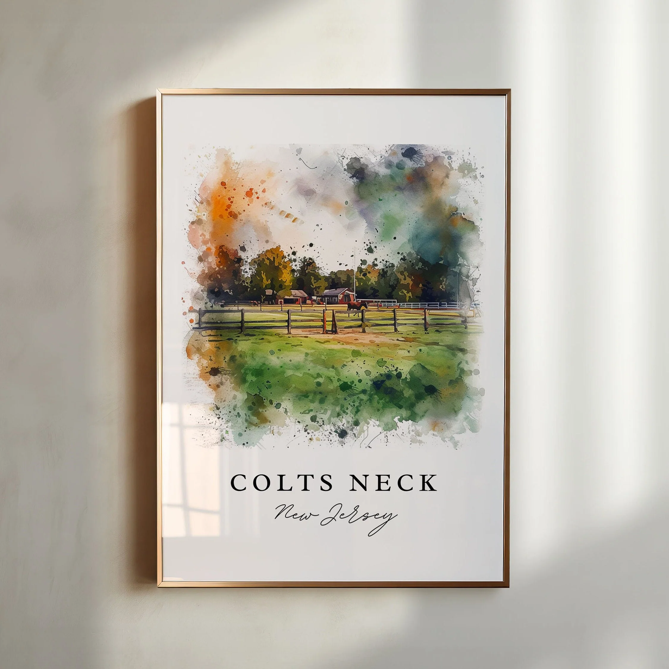 Colts Neck, New Jersey – Watercolor Art Print