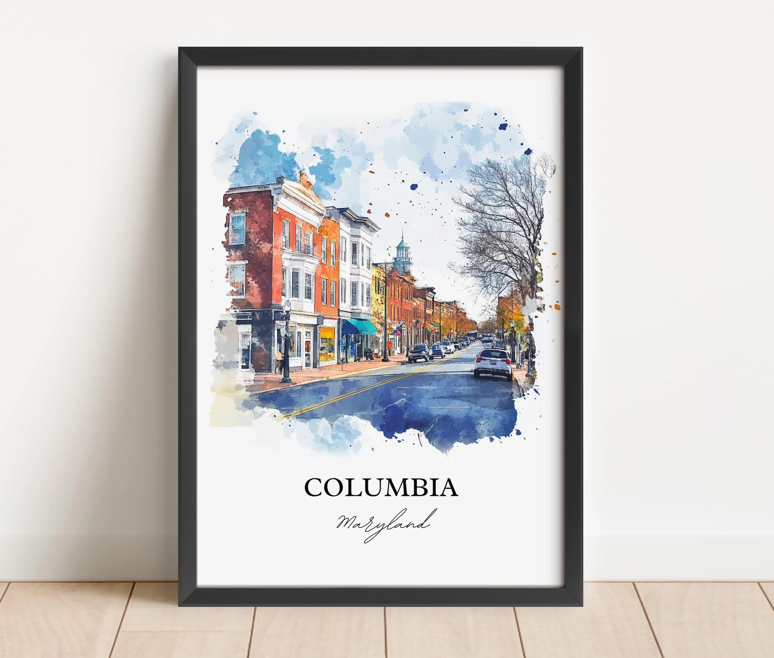Columbia, Maryland – Watercolor Art Print