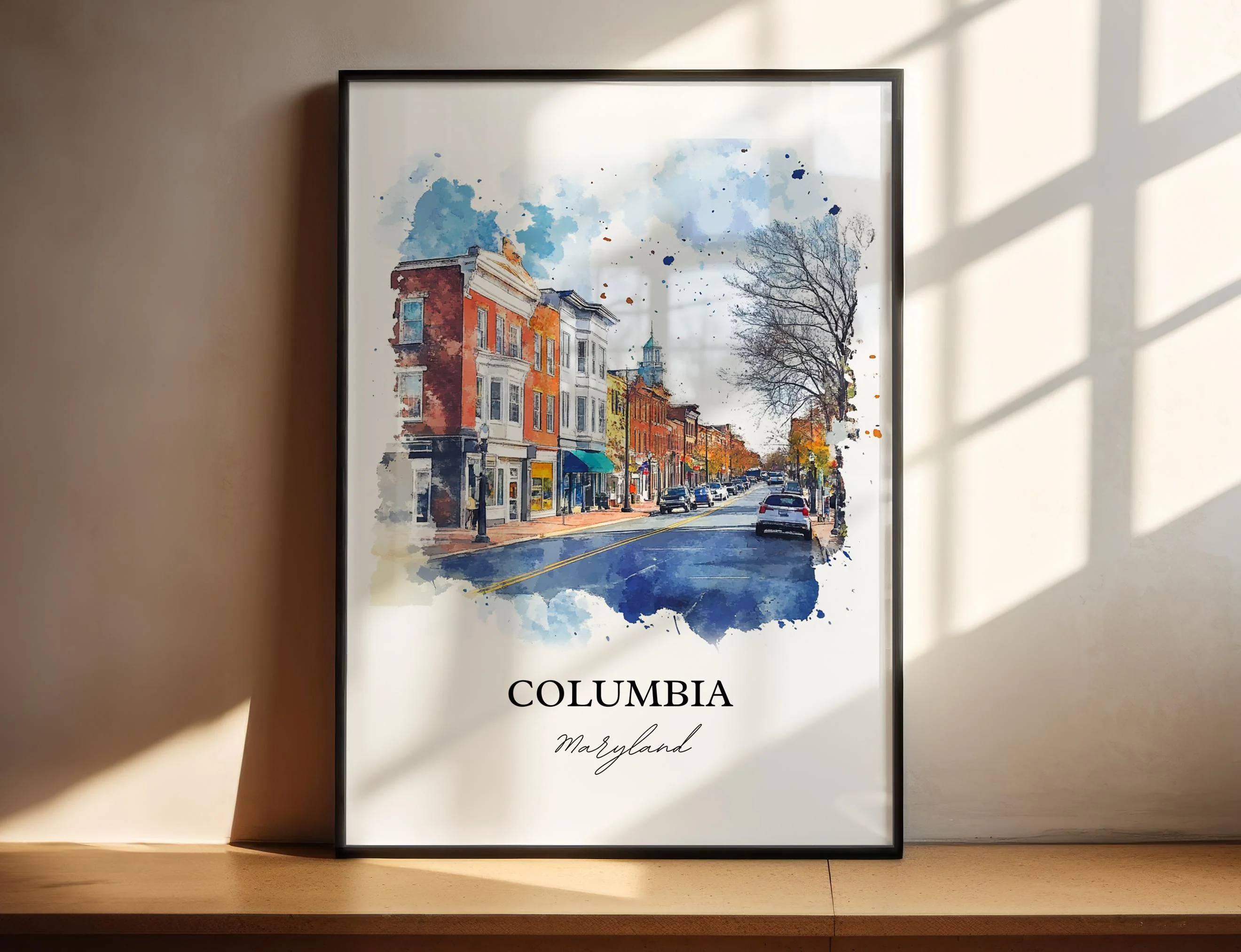 Columbia, Maryland – Watercolor Art Print - Image 3