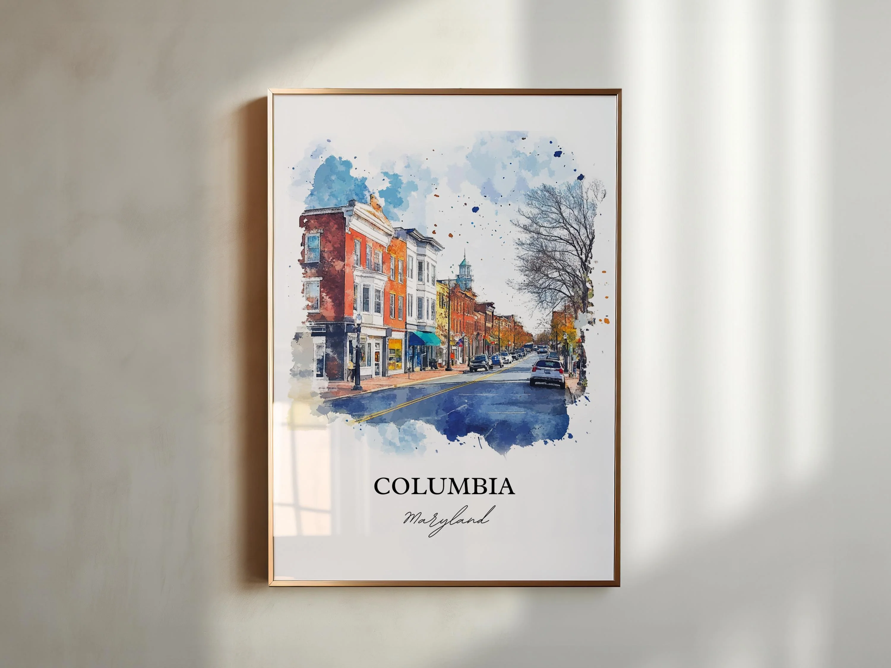 Columbia, Maryland – Watercolor Art Print - Image 4