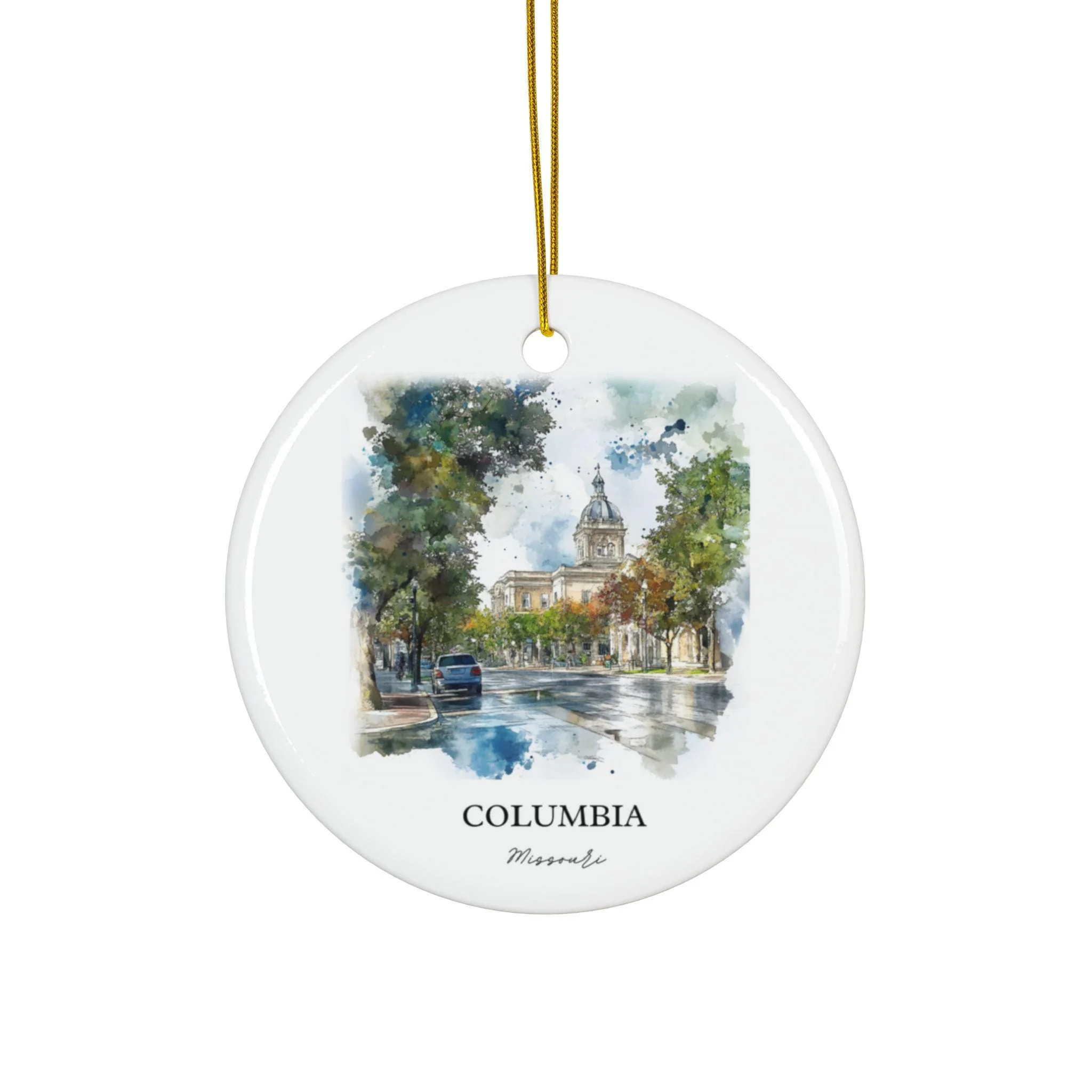 Columbia Missouri Ornament: Unique Columbia MO Souvenir, Missouri Xmas Decor, and Authentic Columbia MO Gift