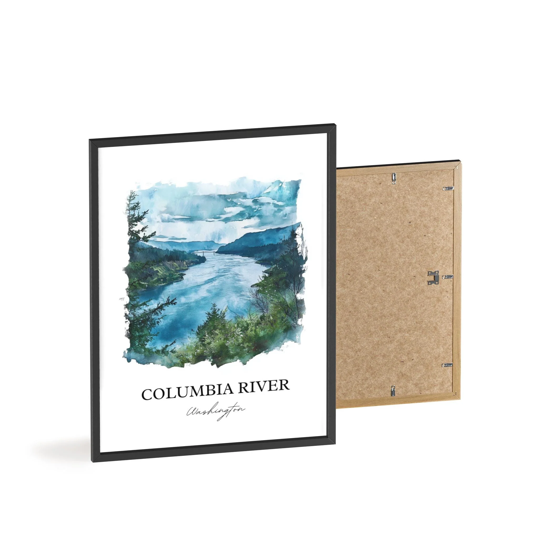 Columbia River, USA – Watercolor Art Print - Image 8
