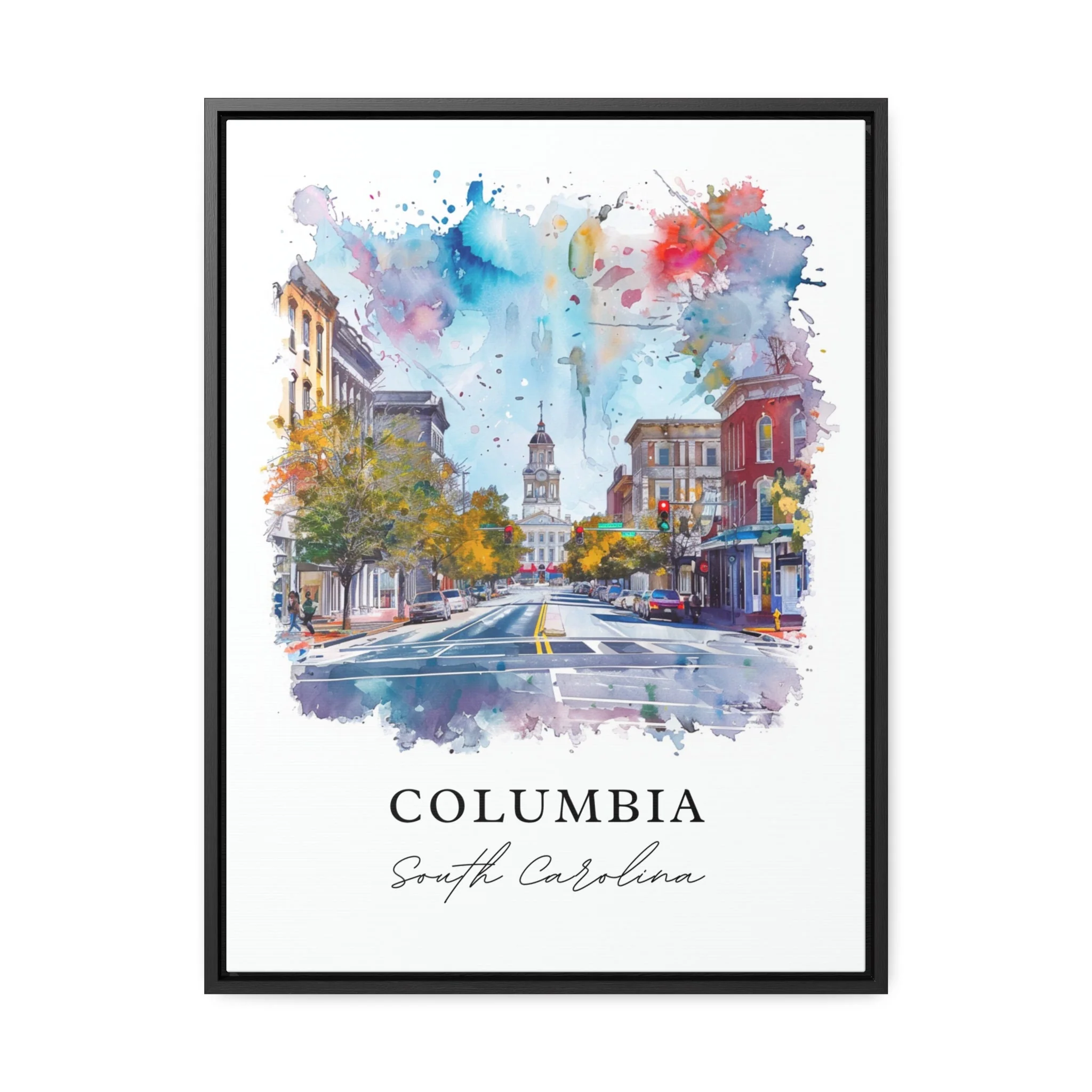 Columbia, South Carolina, South Carolina – Watercolor Art Print - Image 5