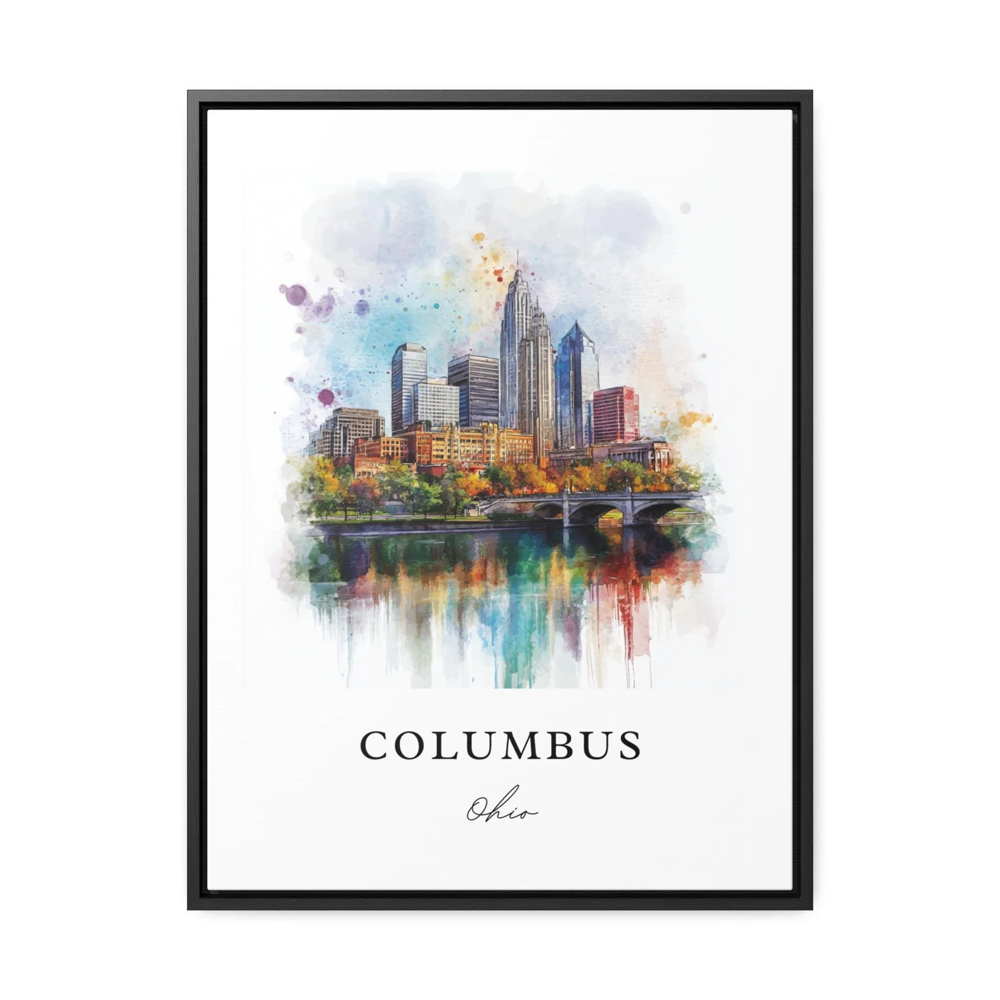 Columbus, Ohio – Watercolor Art Print - Image 6