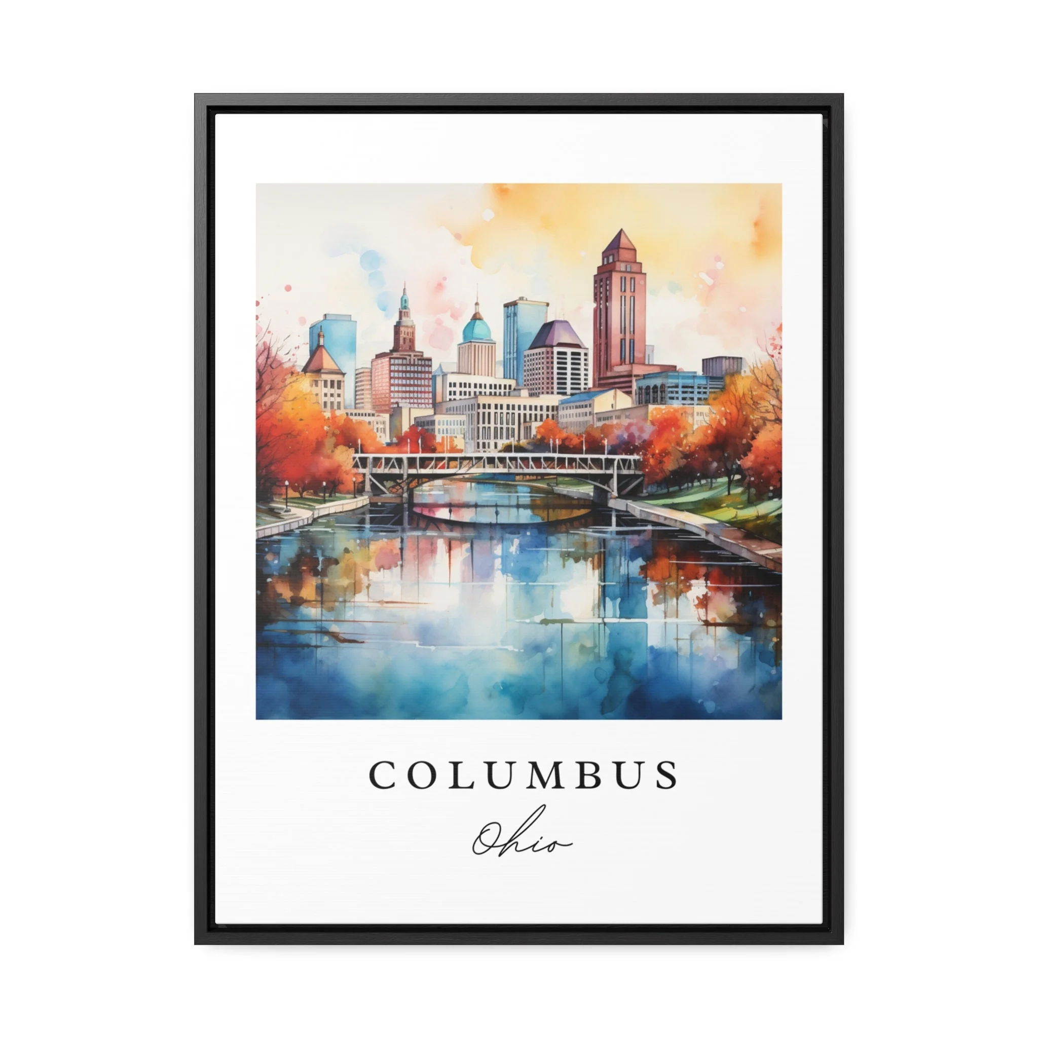 Columbus, Ohio – Watercolor Art Print - Image 6