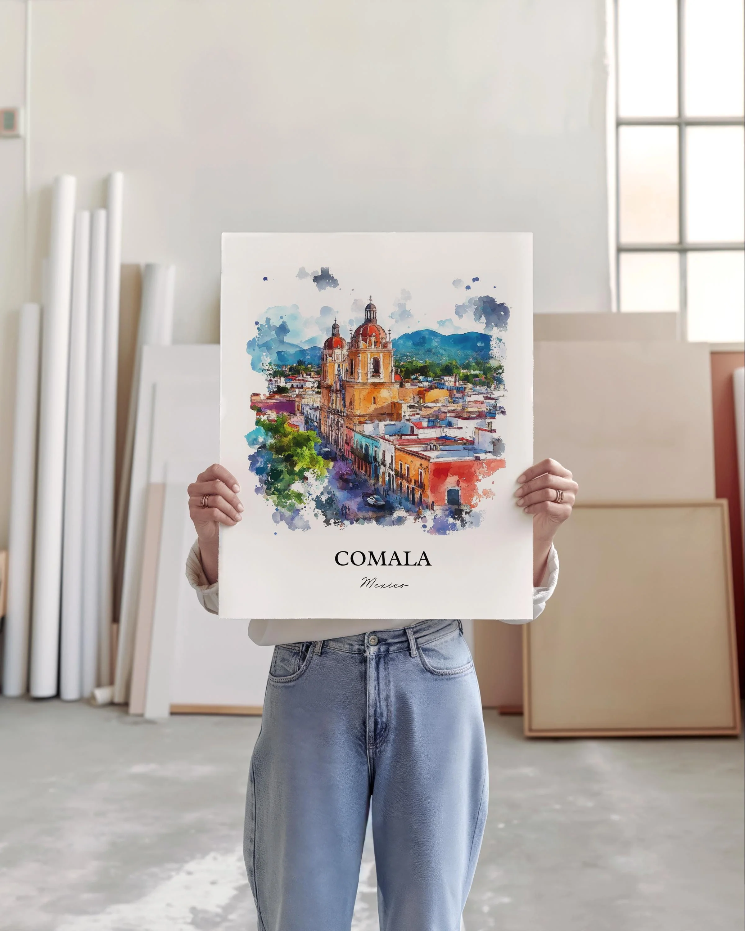 Comala, Mexico – Watercolor Art Print - Image 4