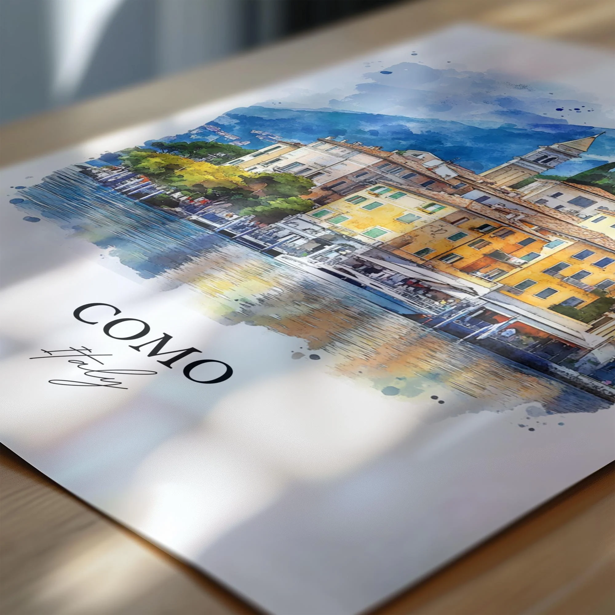 Como, Italy – Watercolor Art Print - Image 2