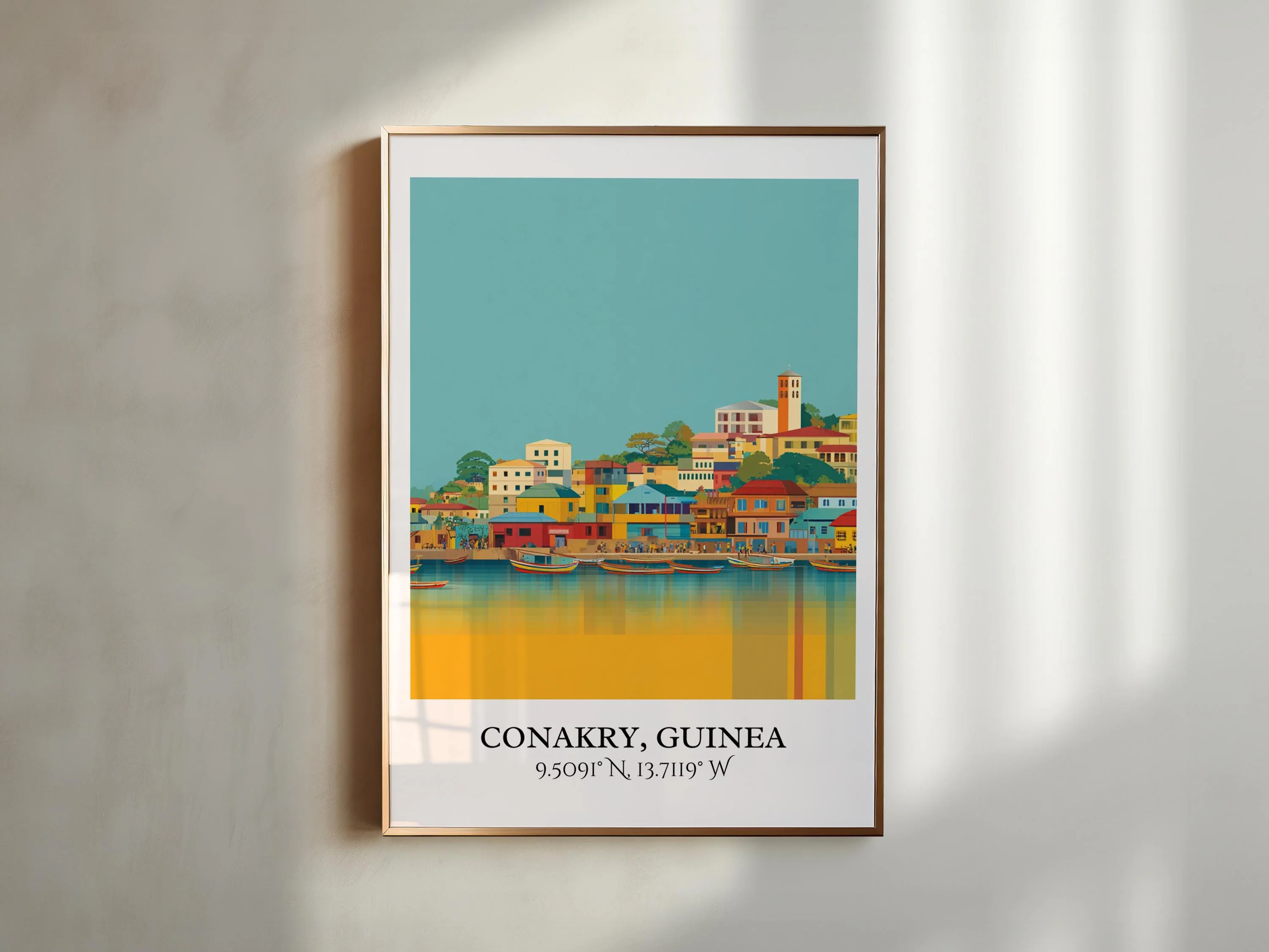 Conakry, Guinea – Watercolor Art Print - Image 5