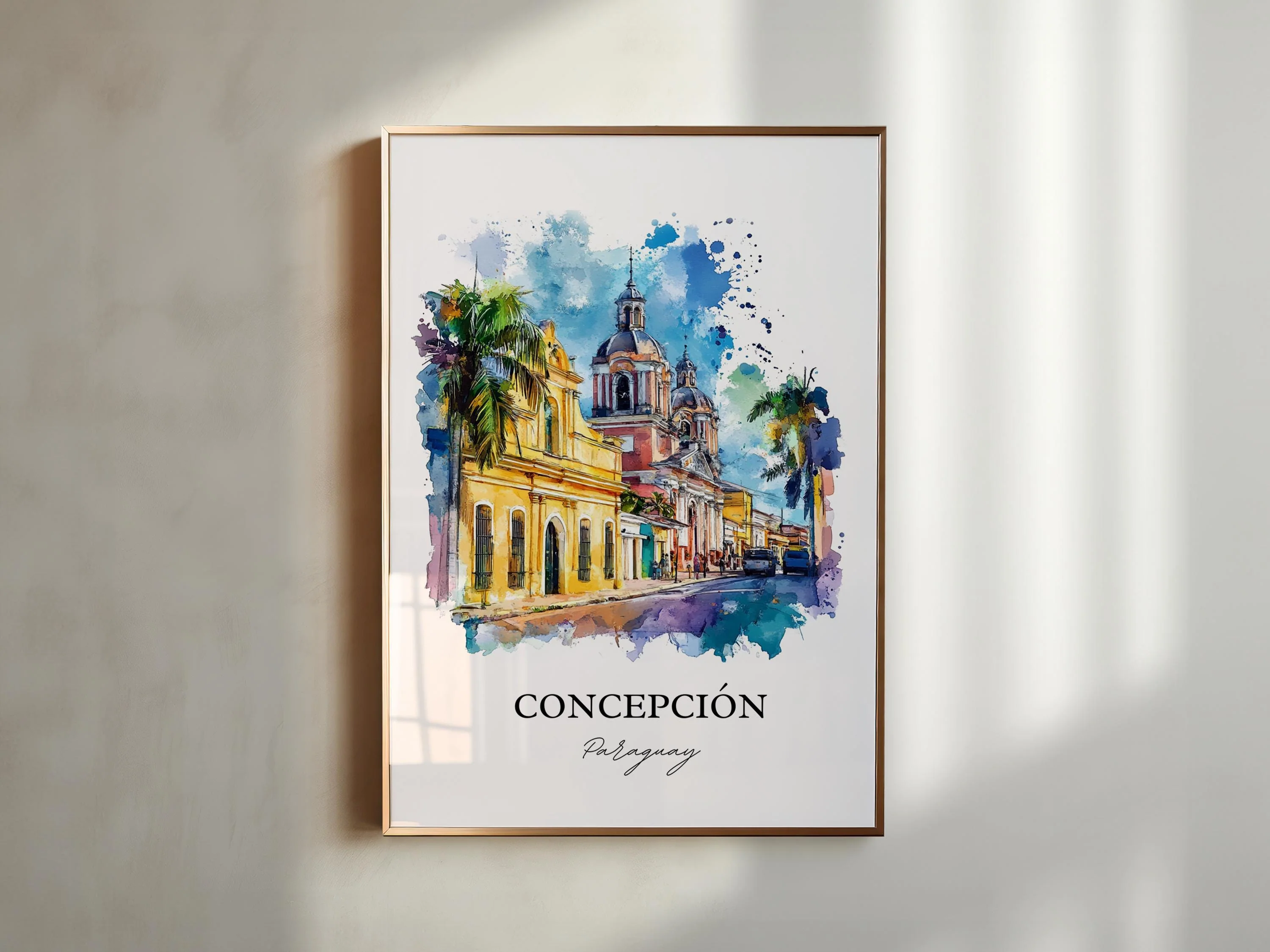 Concepción, Paraguay – Watercolor Art Print - Image 5