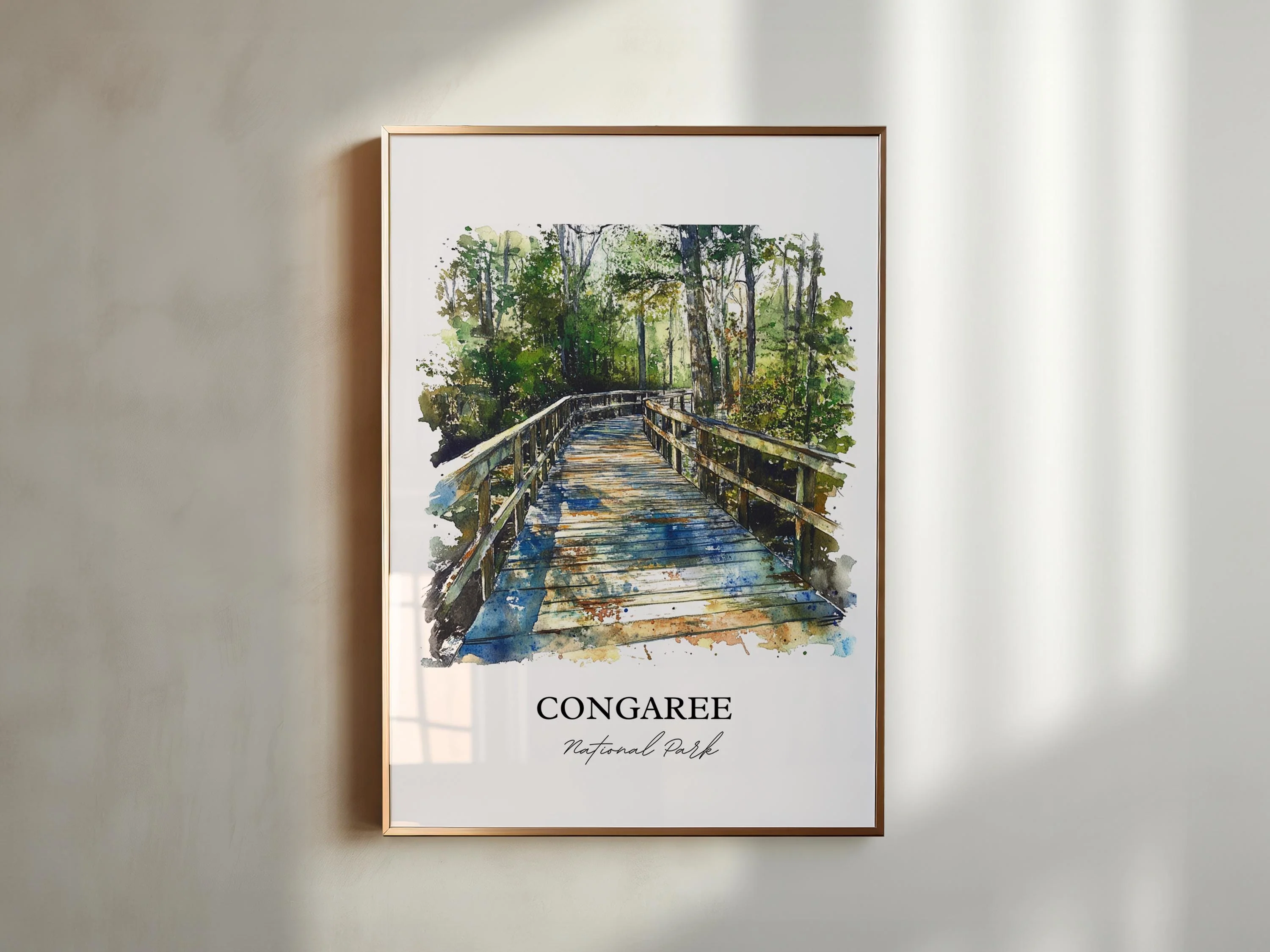 Congaree National Park, USA – Watercolor Art Print - Image 5
